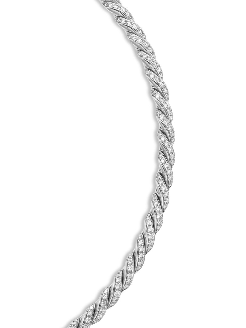 Women's Pavéflex Necklace in 18K White Gold with Diamonds - Diamond 4