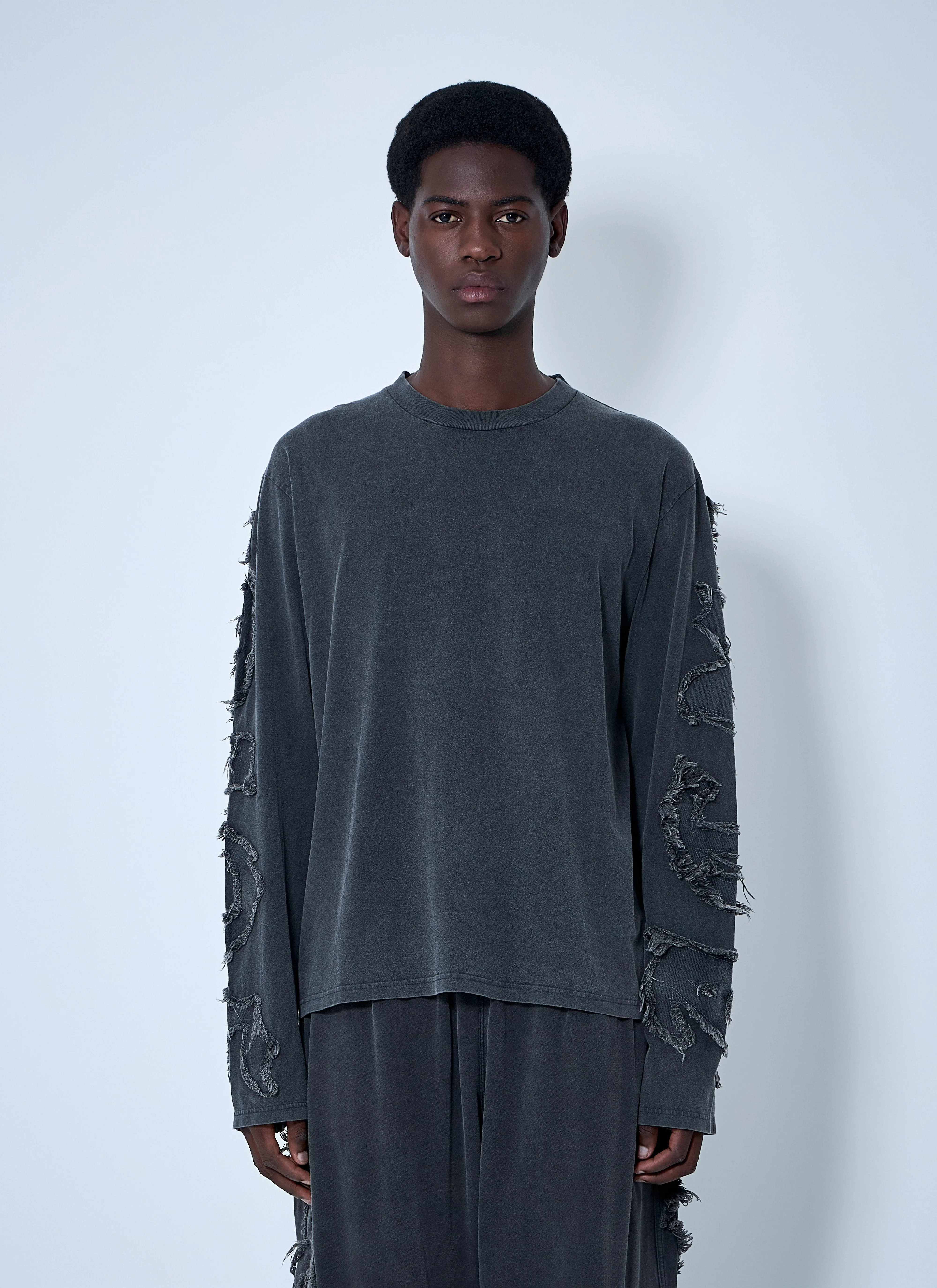 Acne Studios Men Distressed Logo Motif T-Shirt - 1