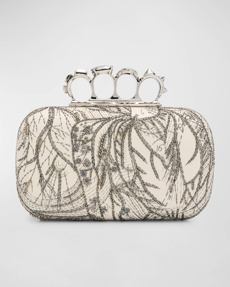 Knuckle Four-Ring Embellished Clutch Bag 1