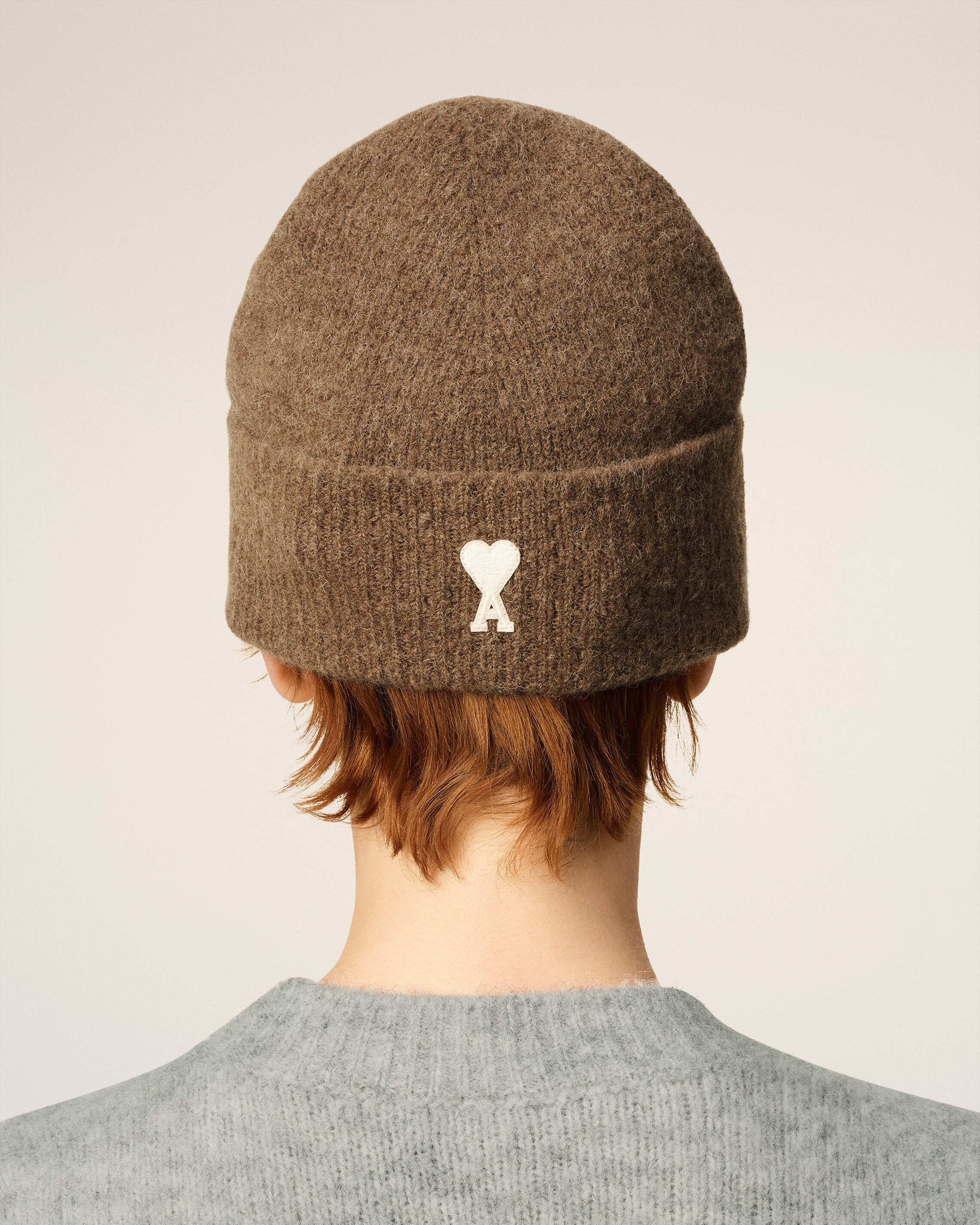 BROWN ALPACA STRIPED AMI DE COEUR BEANIE - 6