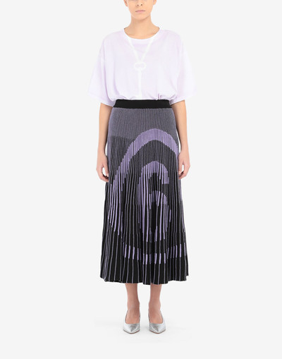 MM6 Maison Margiela Logo pleated skirt outlook