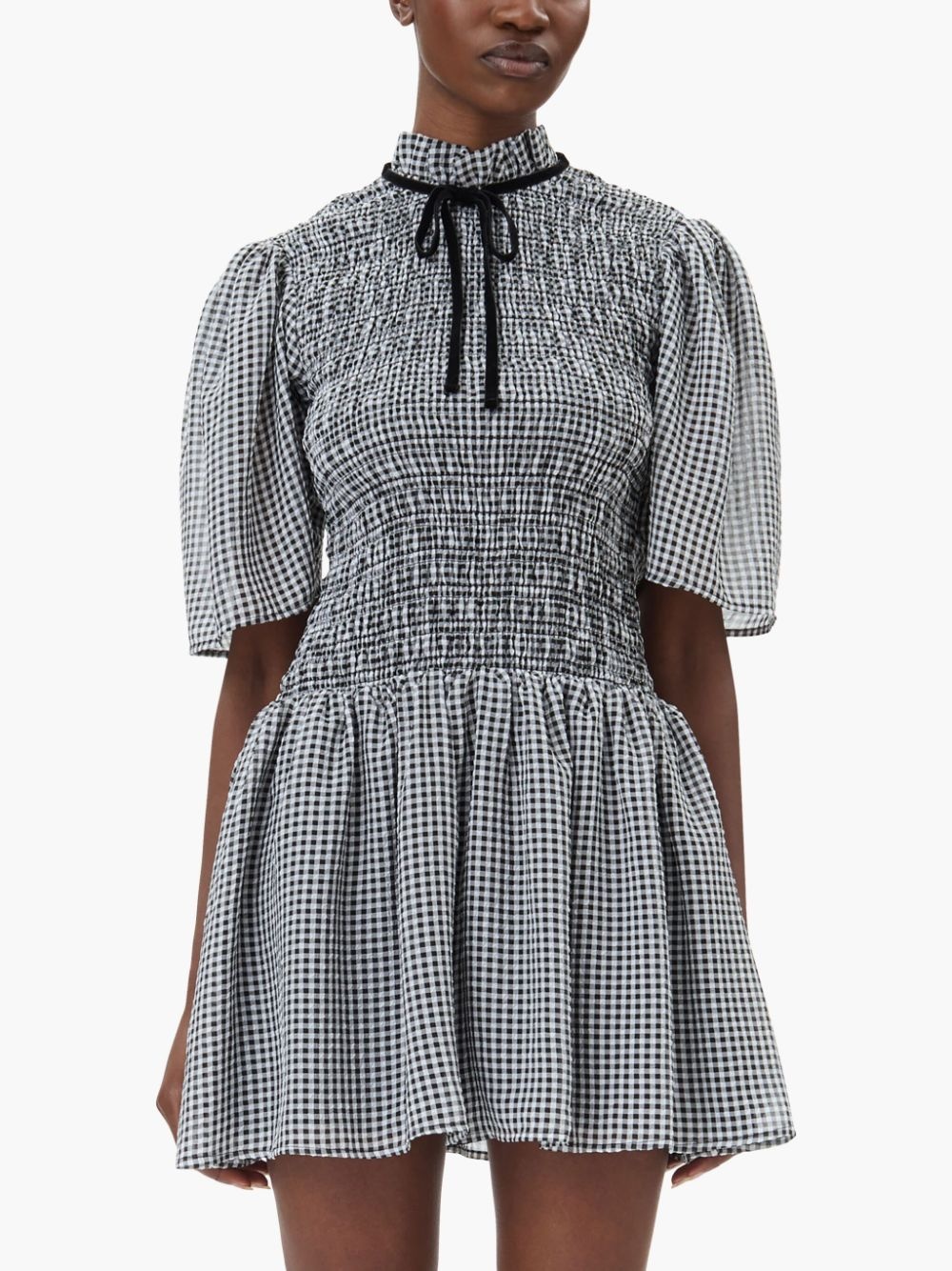 checked mini dress - 5