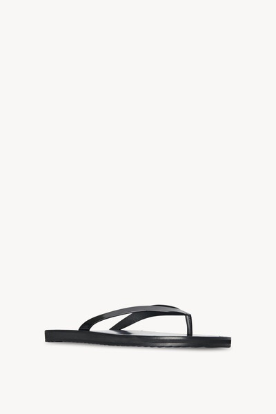 The Row City Flip Flop in Leather outlook