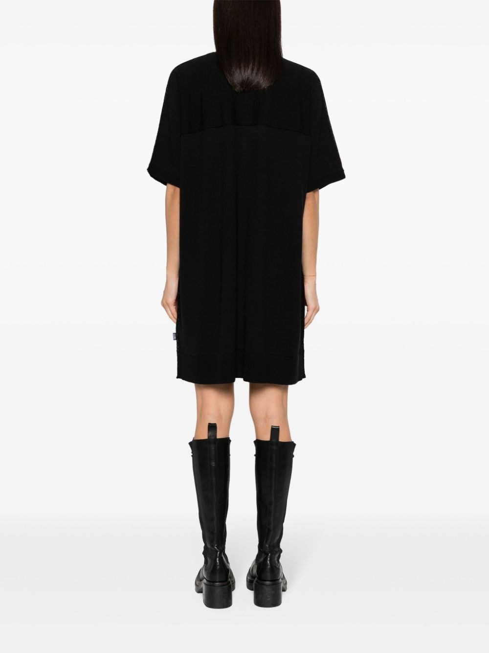logo-tag short-sleeve dress - 4