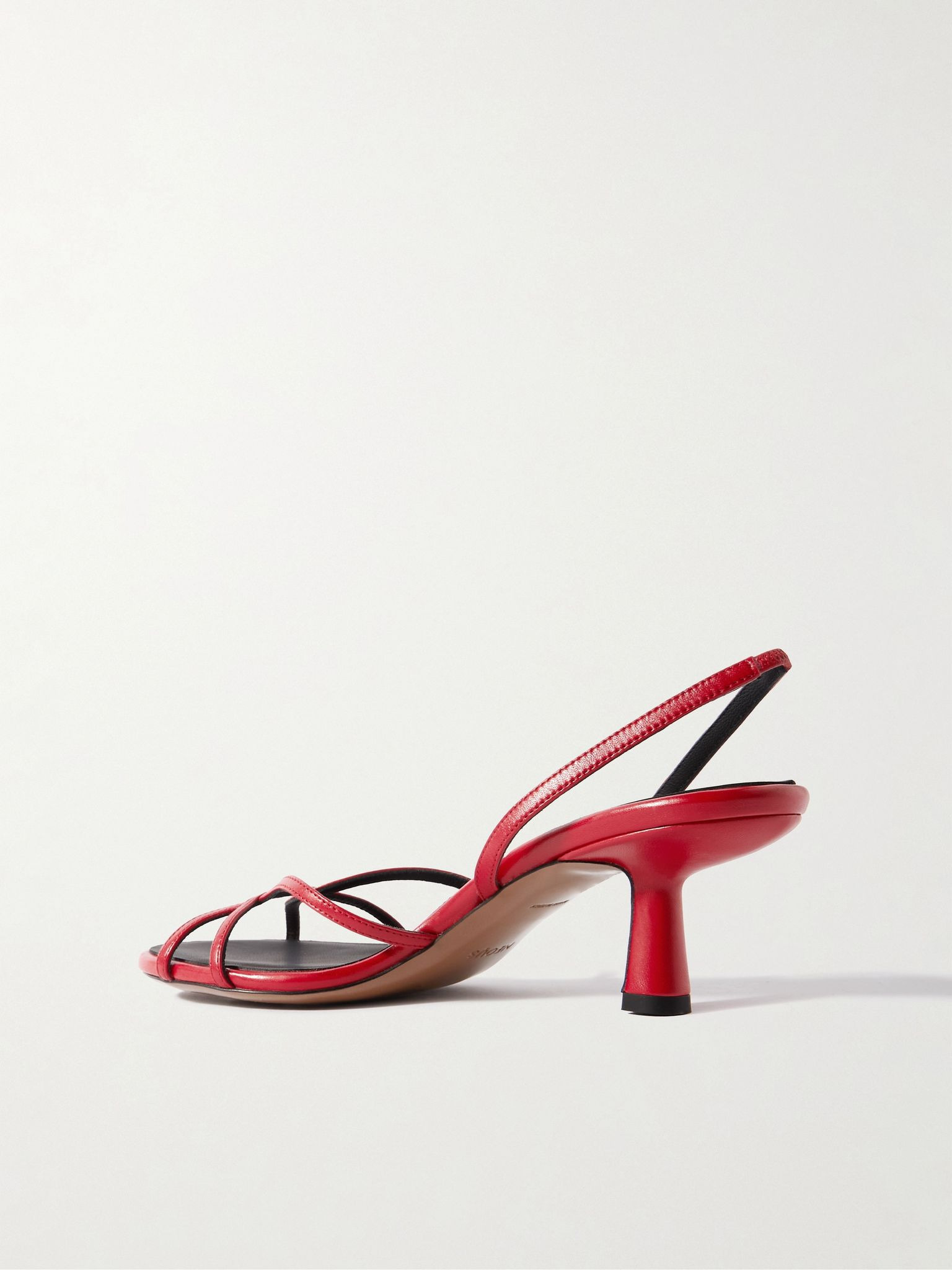Ibor leather slingback sandals Red - 3