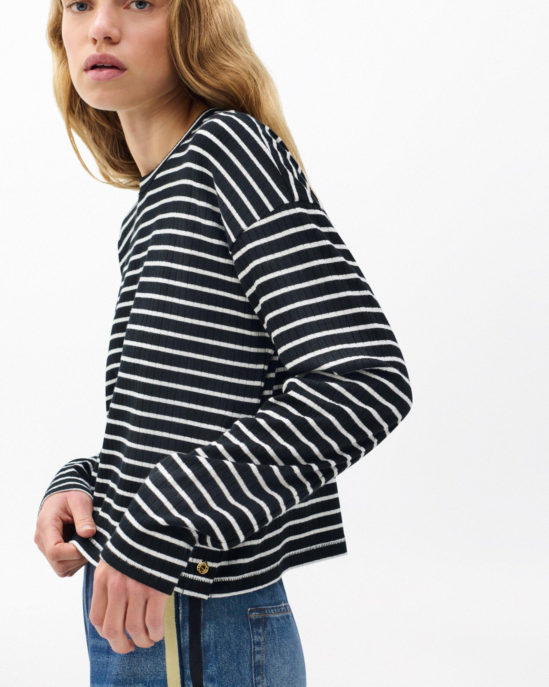 The Knit Striped Long-Sleeve Tee - 4