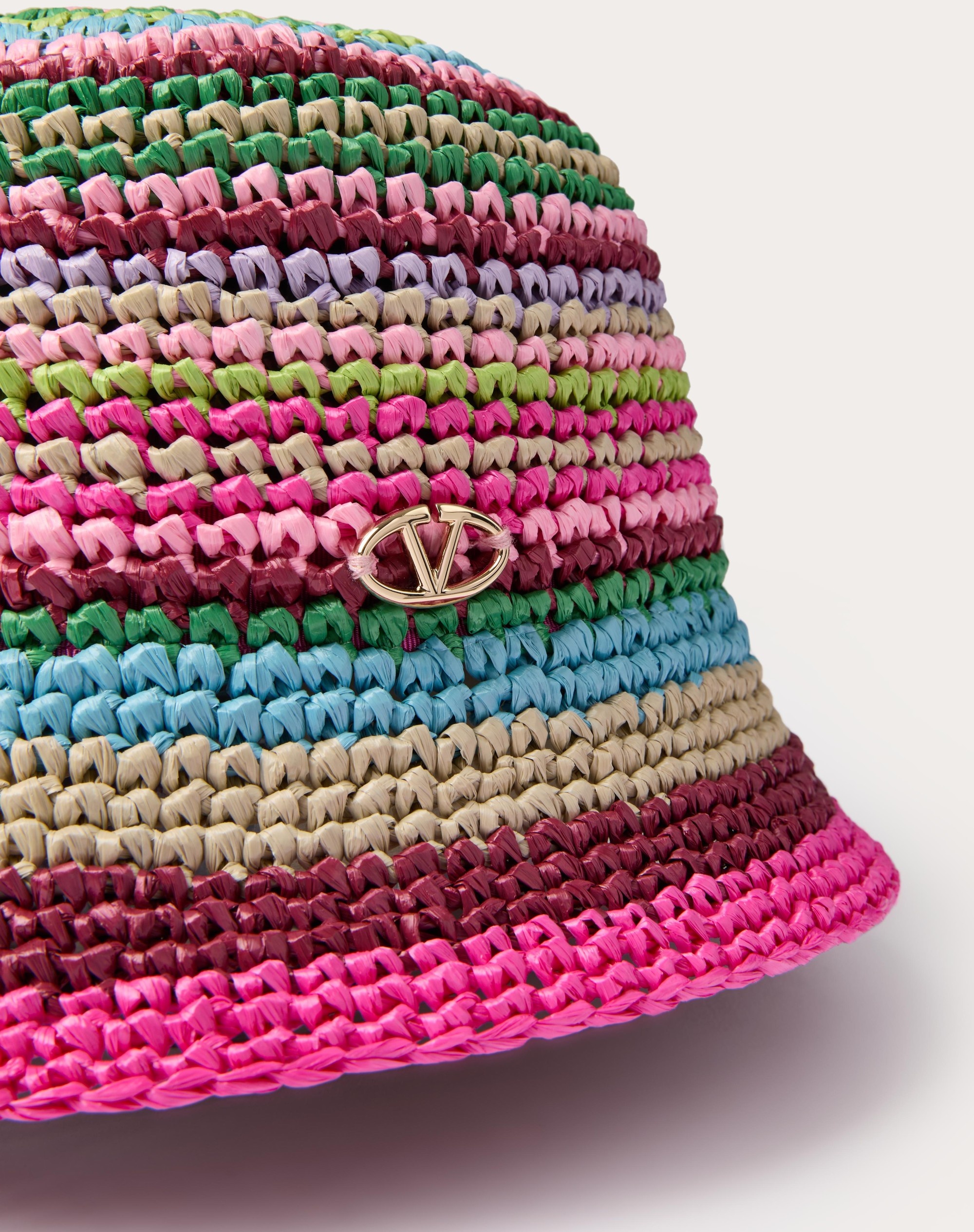 VLOGO THE BOLD EDITION BUCKET HAT IN RAFFIA - 2