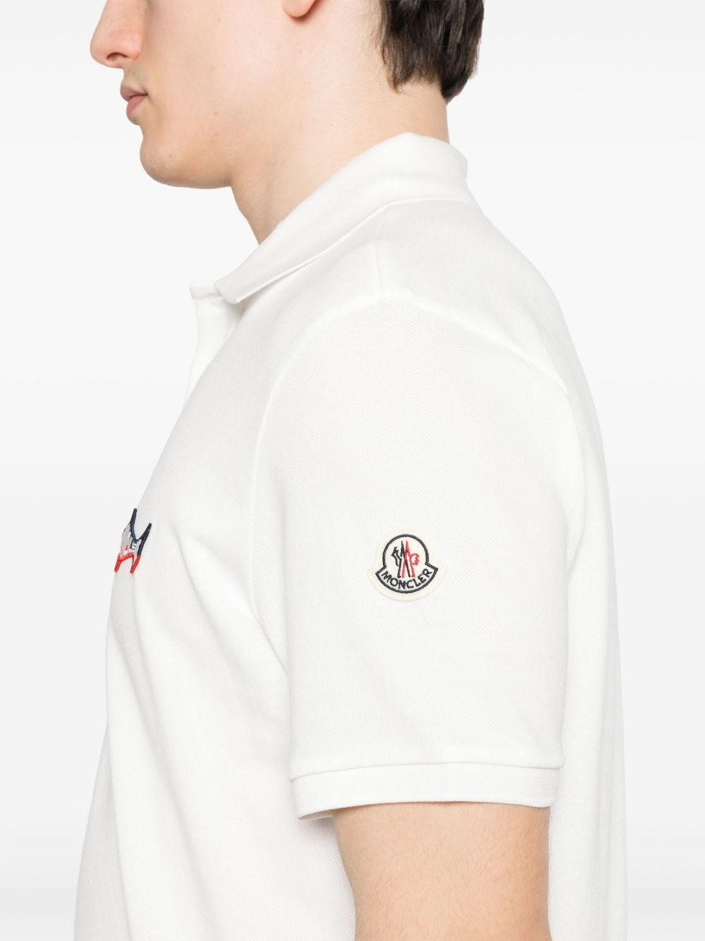 logo-patch polo shirt - 4