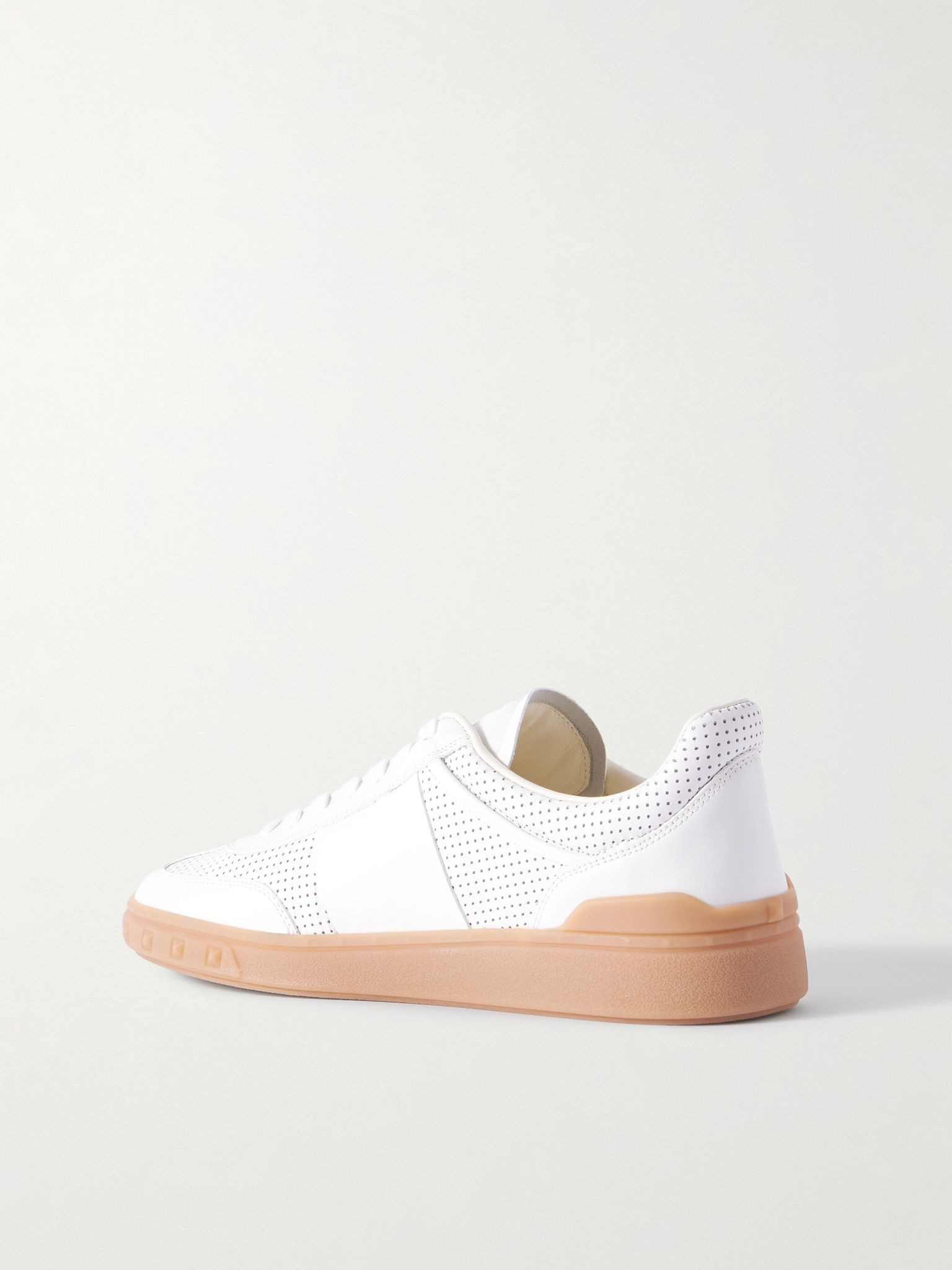 Upvillage Perforated Leather Sneakers White - 4