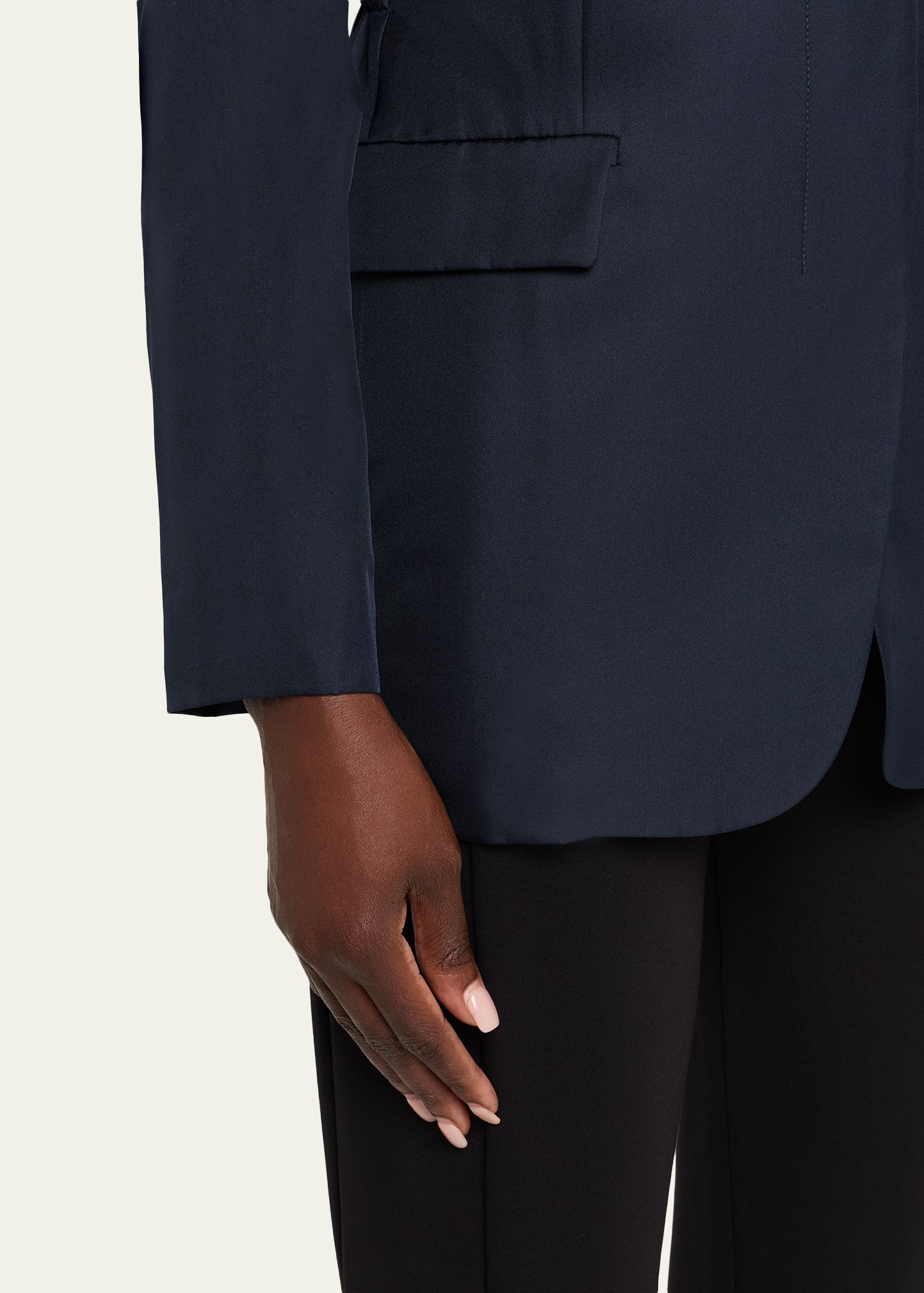 Relaxed Silk Cinch Blazer - 5