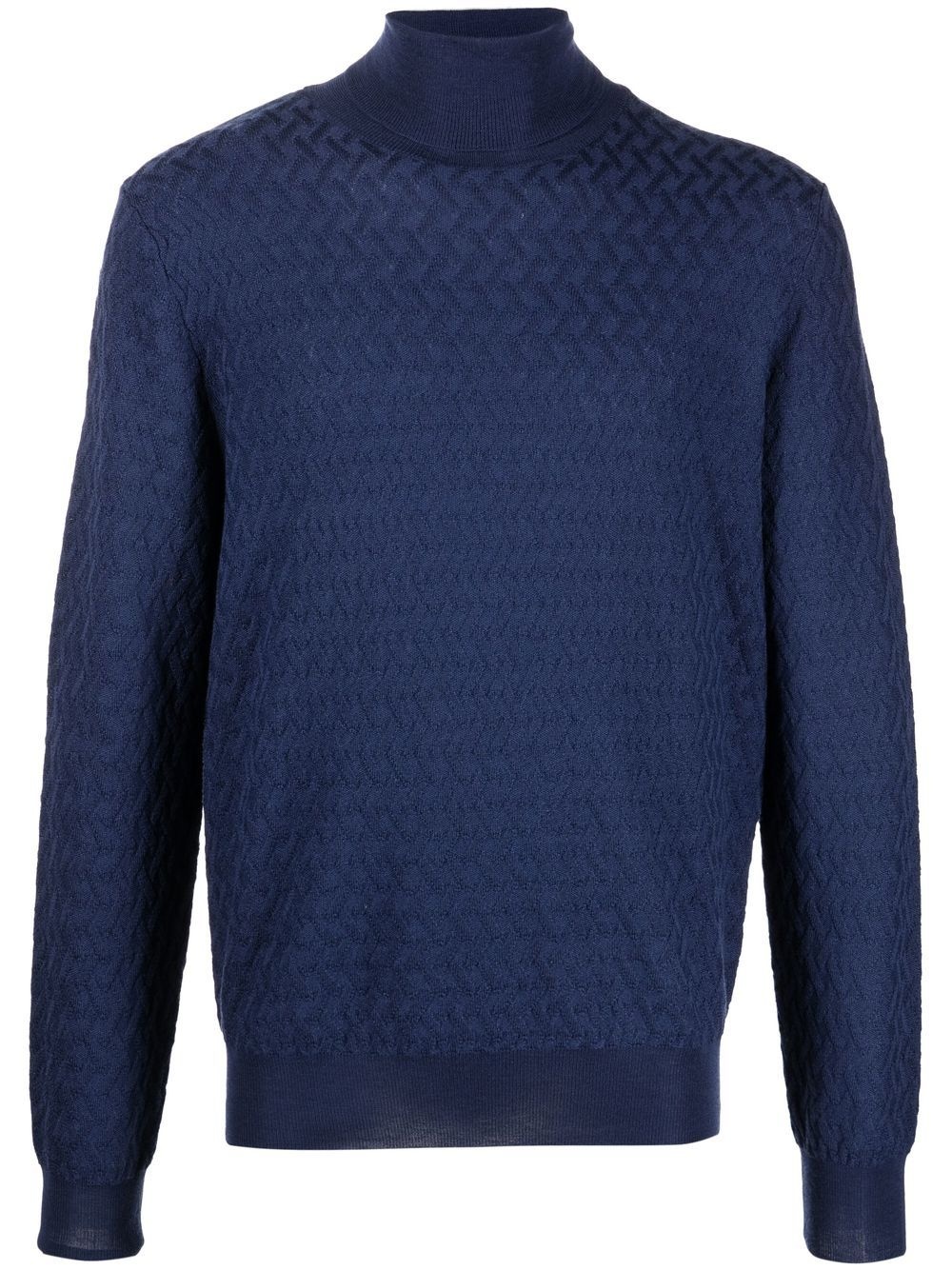 roll-neck knitted jumper - 1