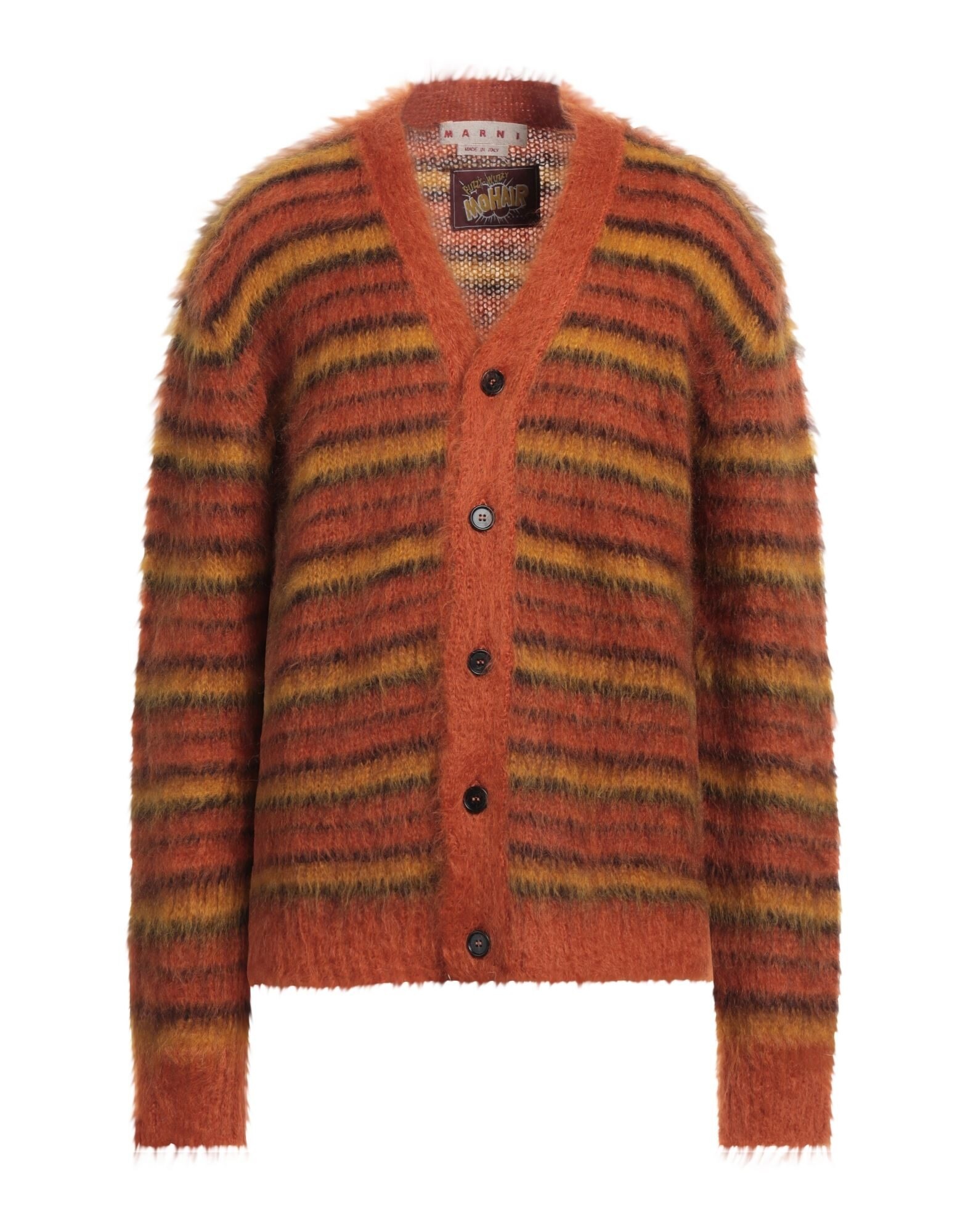 Orange Men's Cardigan - 1