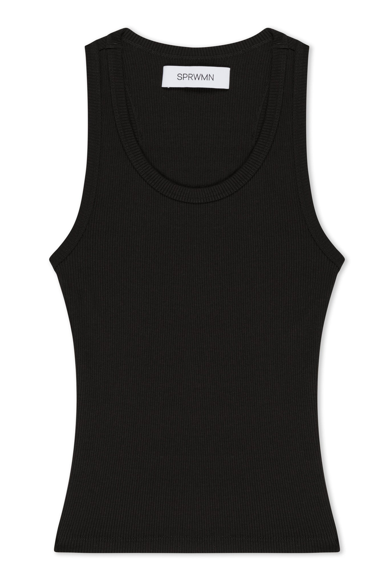 BLACK RIB FITTED SCOOPED TANK - 7