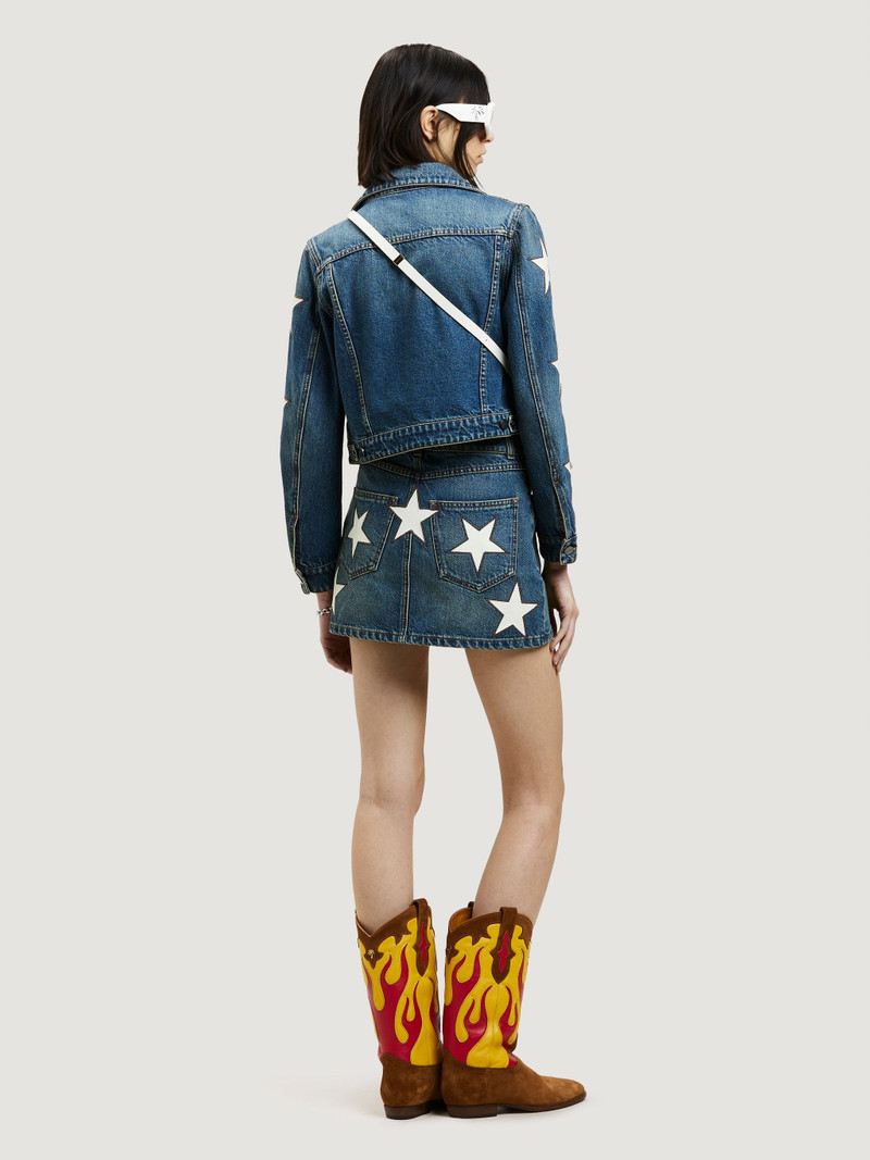 Palm Angels STARS DENIM SKIRT outlook