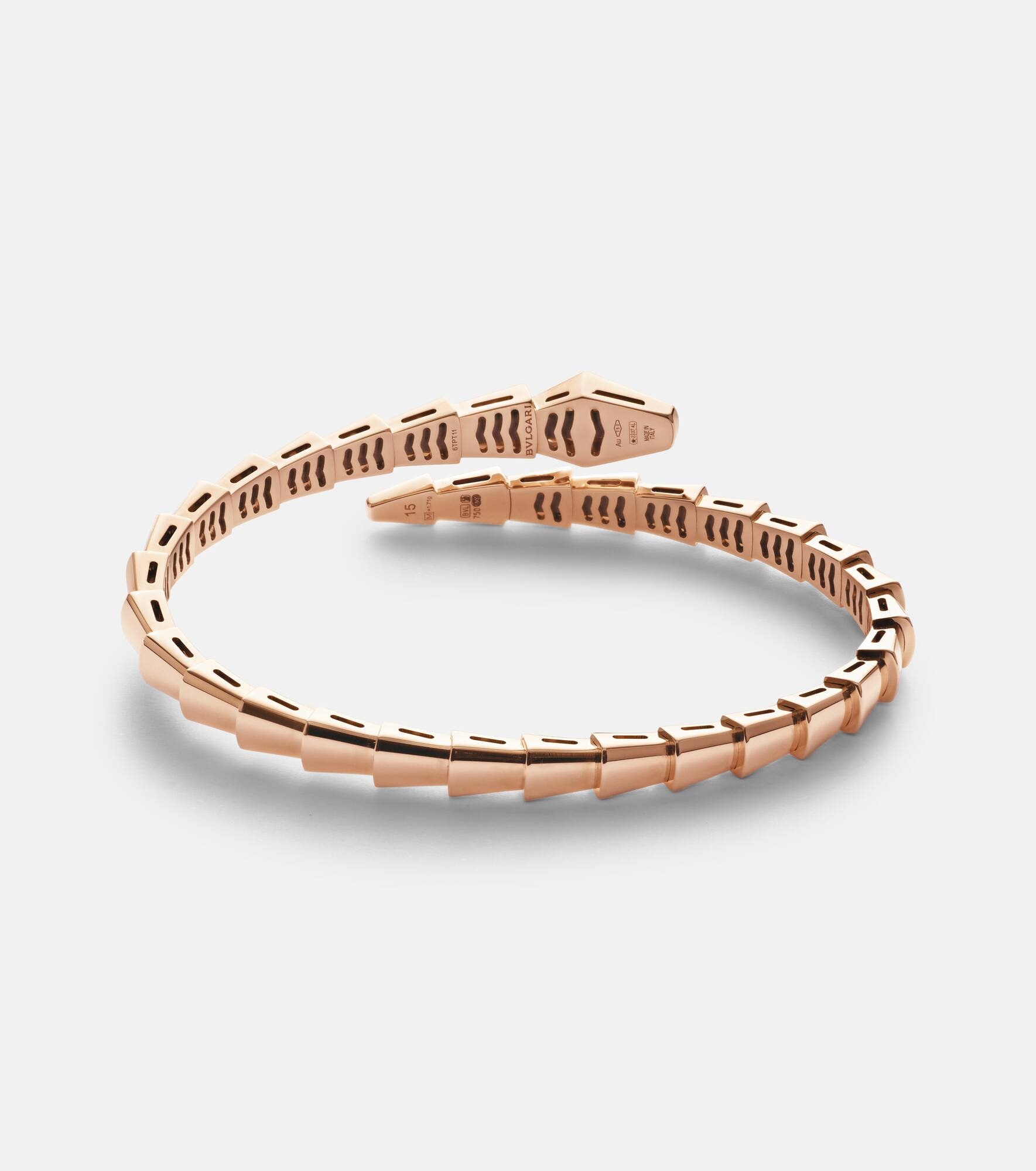 Serpenti Viper 18kt rose gold bracelet with diamonds - 4