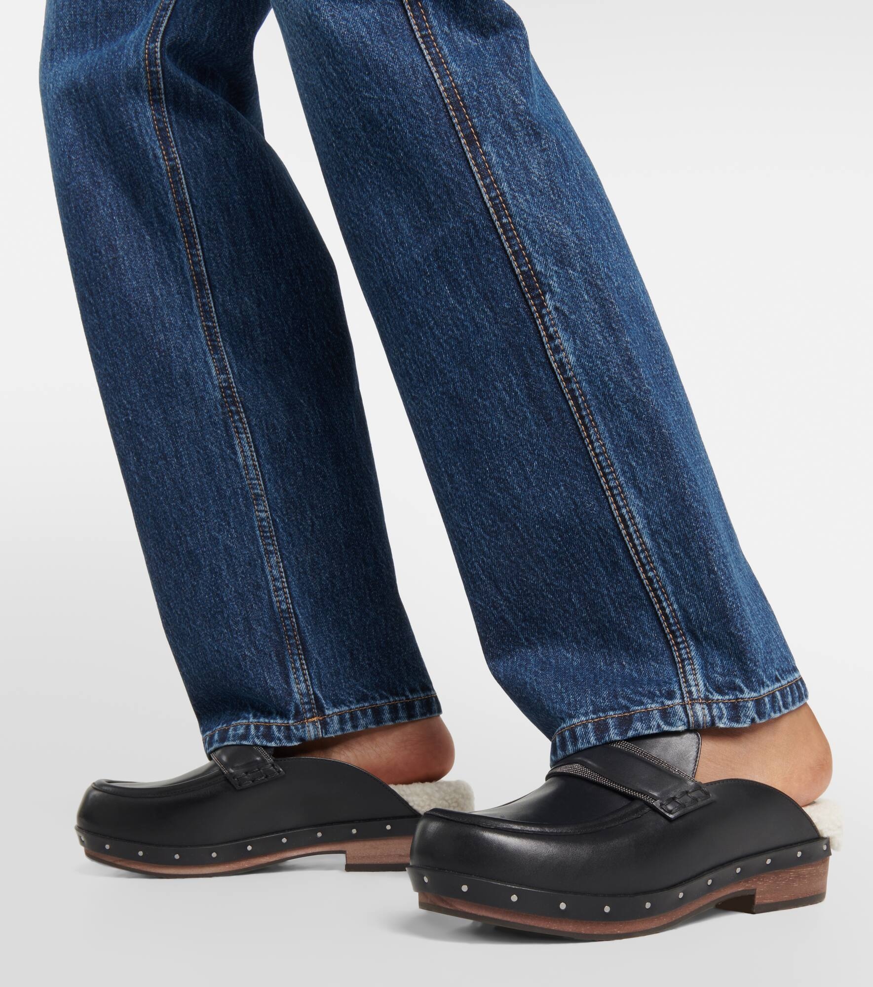 Mid-rise wide-leg jeans - 6