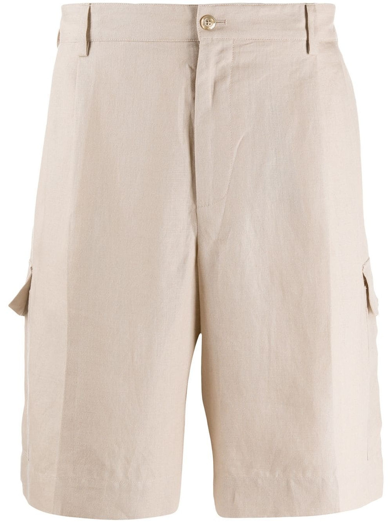Dolce & Gabbana Bermuda cargo shorts in linen outlook