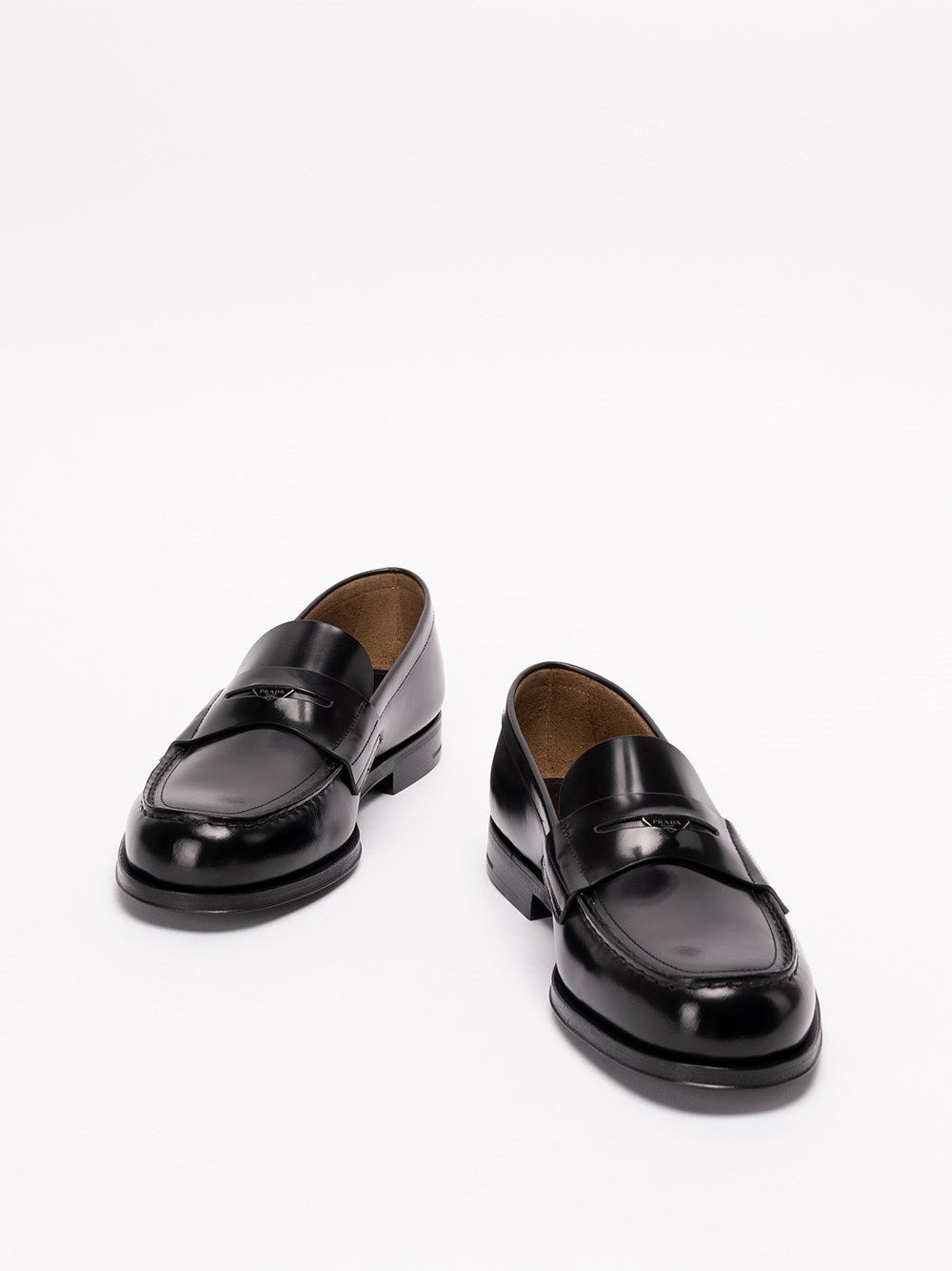 Prada Men Brushed Leather Loafers - 2