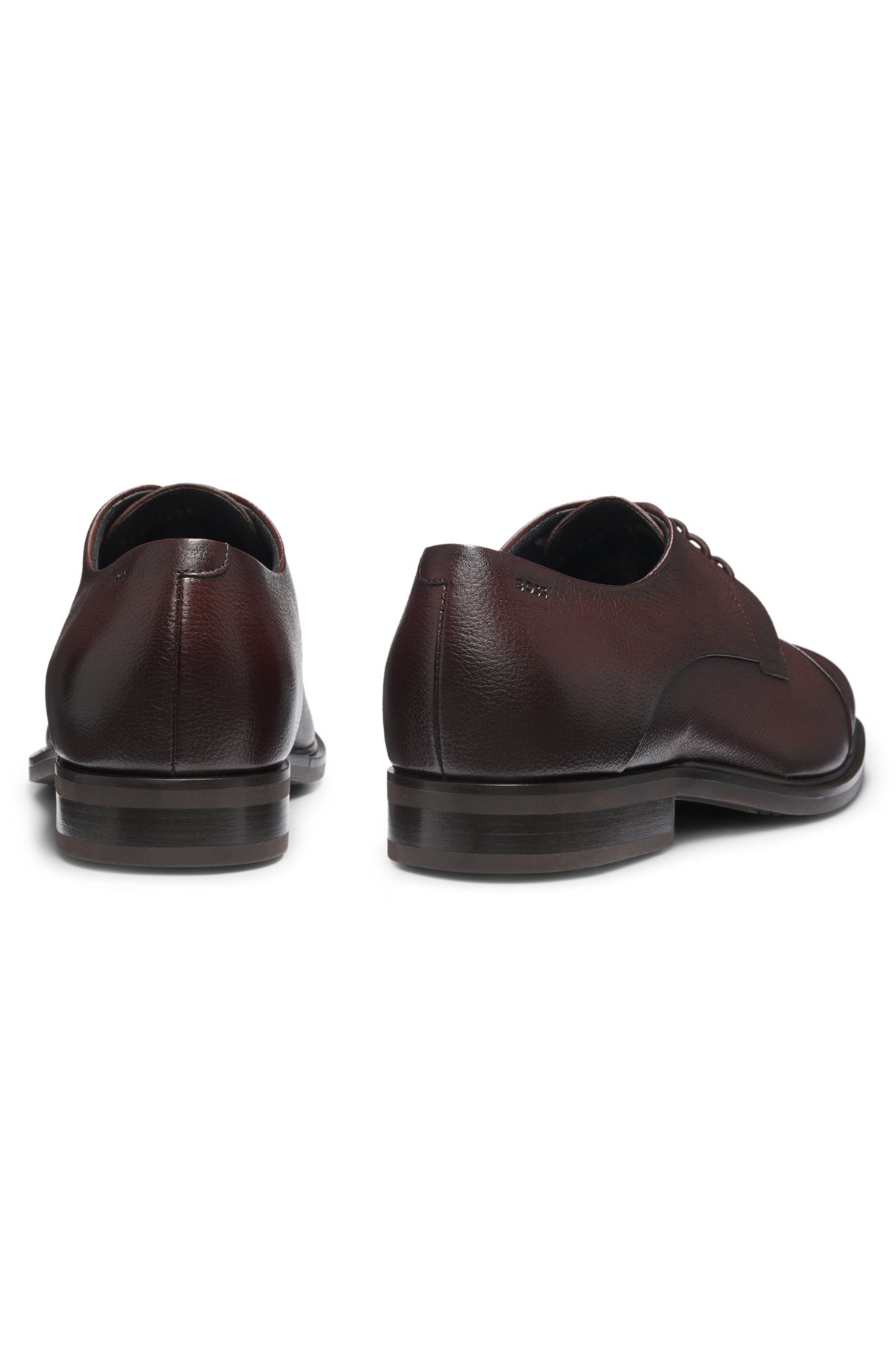 CAP-TOE DERBY SHOES IN GRAINED LEATHER - 5
