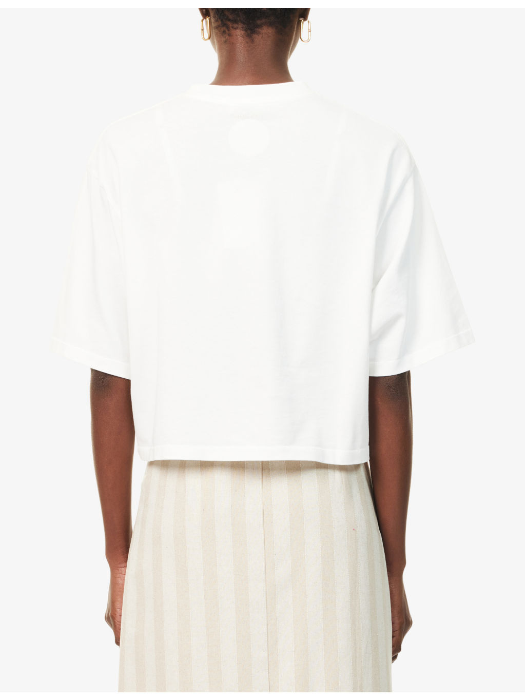 Myers Cropped Cotton-Jersey T-Shirt - 4