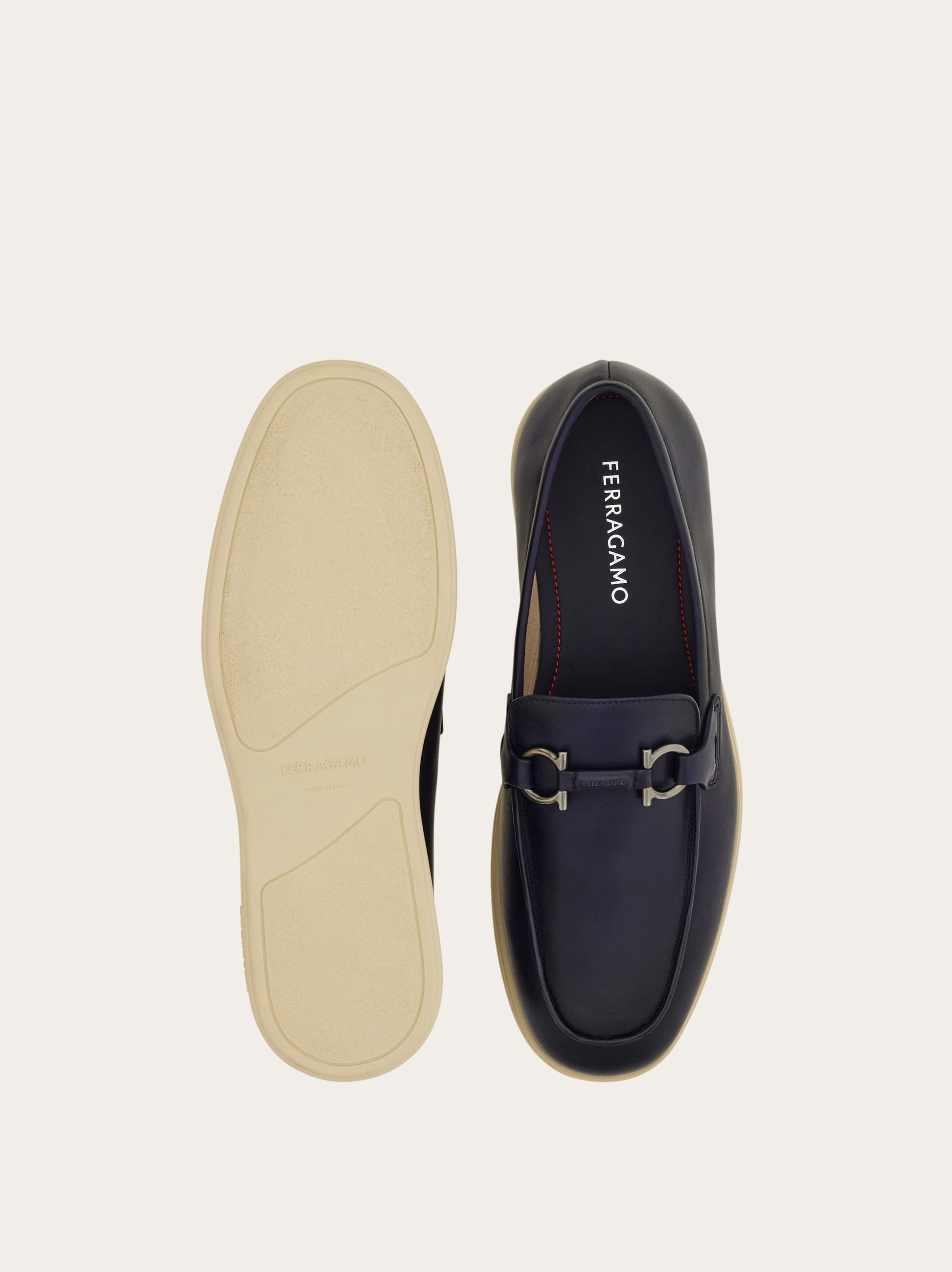 Casual loafer with Gancini ornament - 6