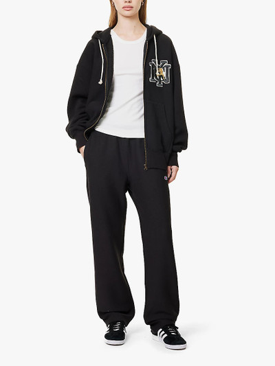 Champion Brand-appliqué drawstring-waist cotton-blend jersey jogging bottoms outlook