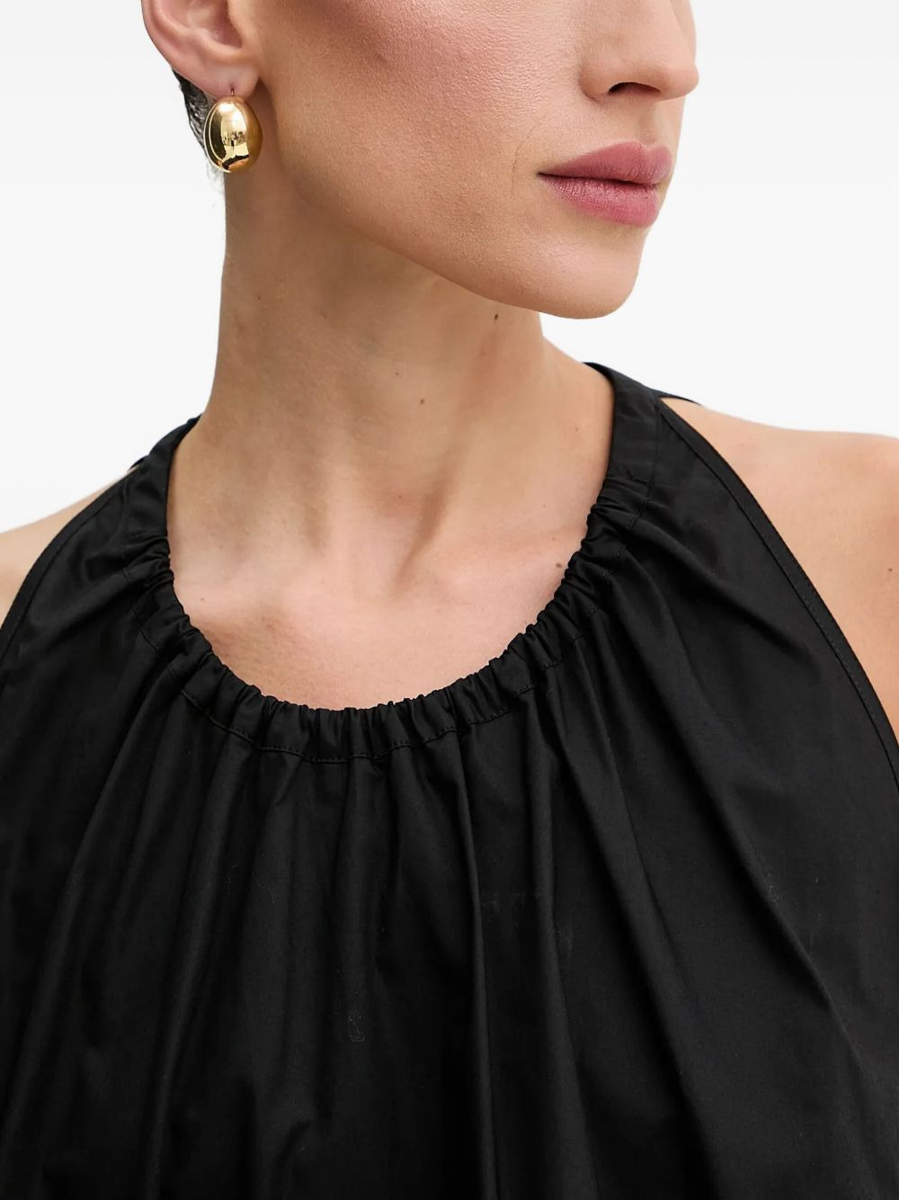 gathered-neck sleeveless top - 4