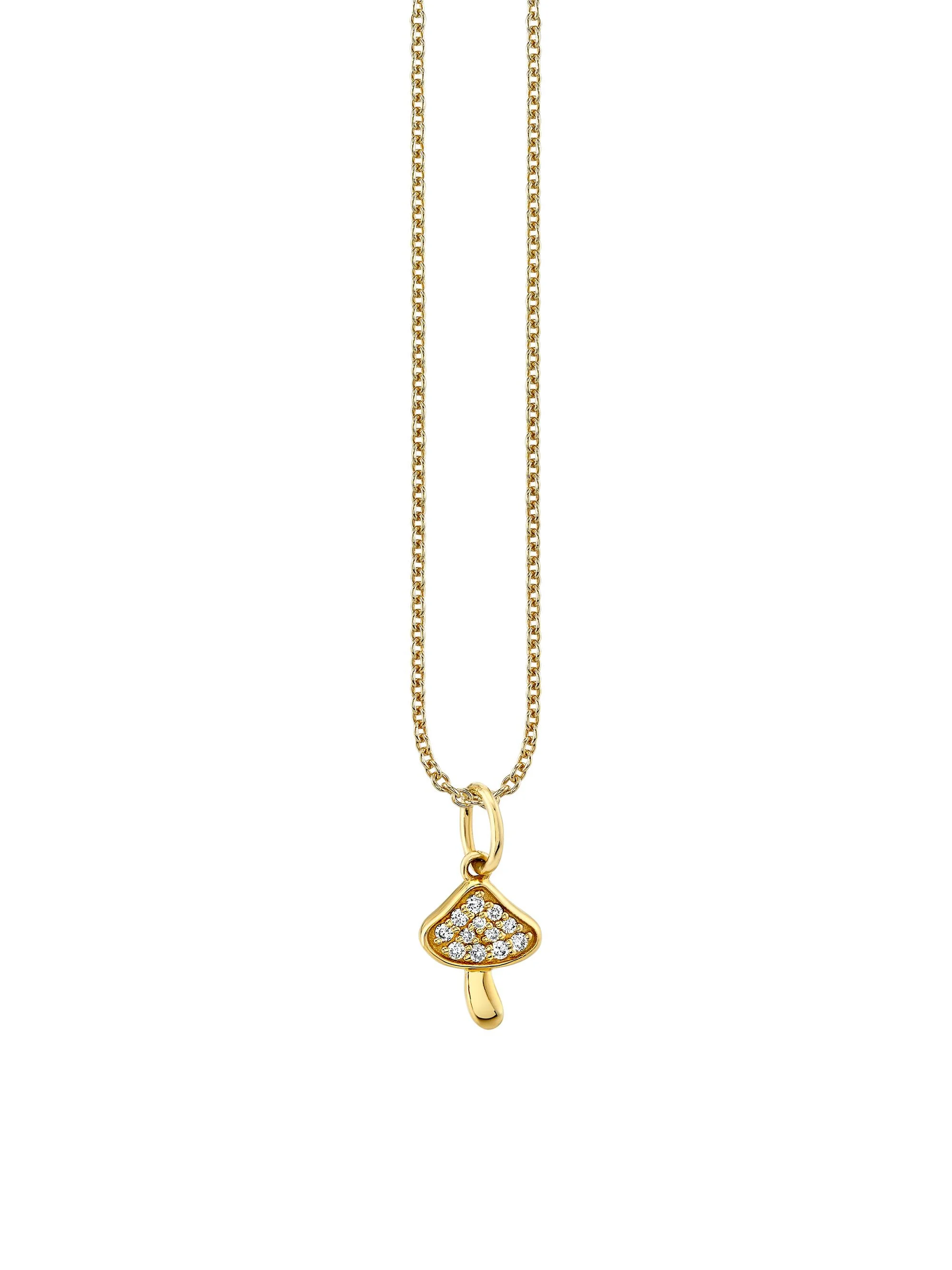 Women's Tiffany 14K Yellow Gold & 0.053 TCW Diamond Mushroom Pendant Necklace - Yellow Gold - 1