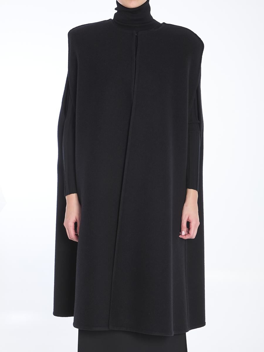 VALENTINO GARAVANI Black カシミア Cape Valentino Valentino Garavani Black Cape | baltini | REVERSIBLE