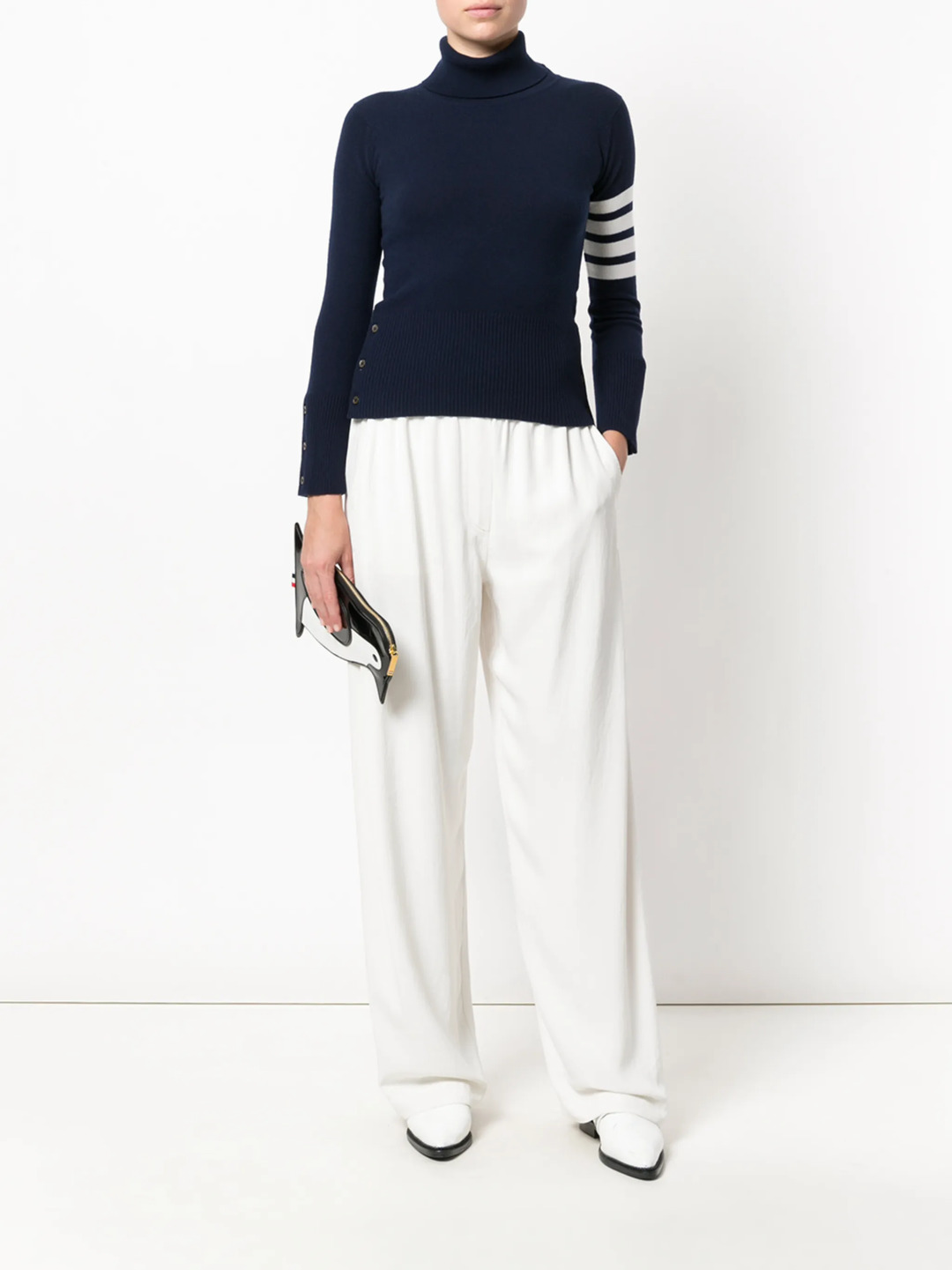 Cashmere Turtle Neck Sweatshirt Women - 2
