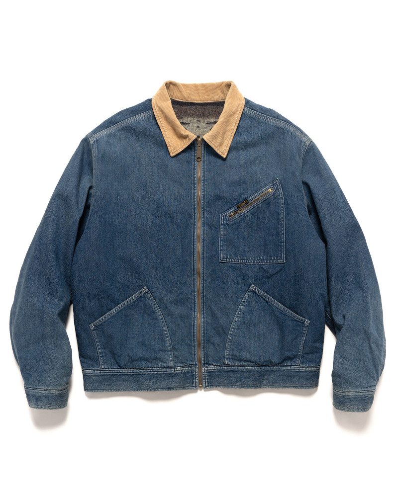 11.5OZ DENIM BONE LINING REVERSIBLE ZIP-UP WORK JKT PRO 1