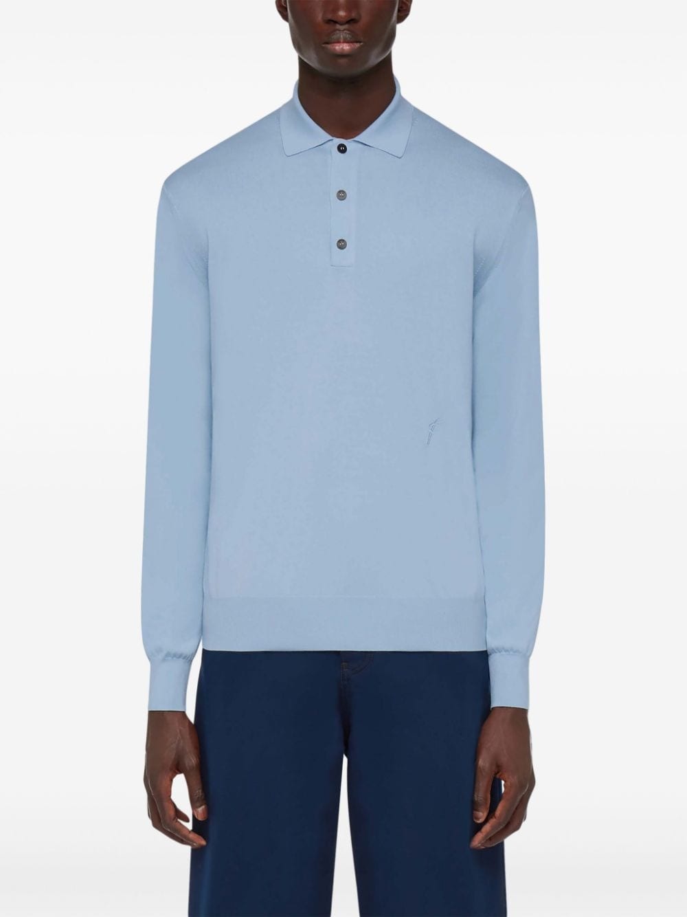 logo-embroidered polo shirt - 3