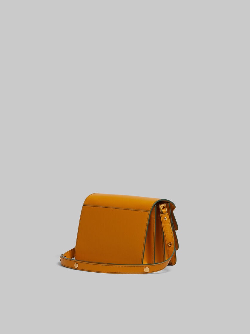 ORANGE SAFFIANO LEATHER MEDIUM TRUNK BAG - 2