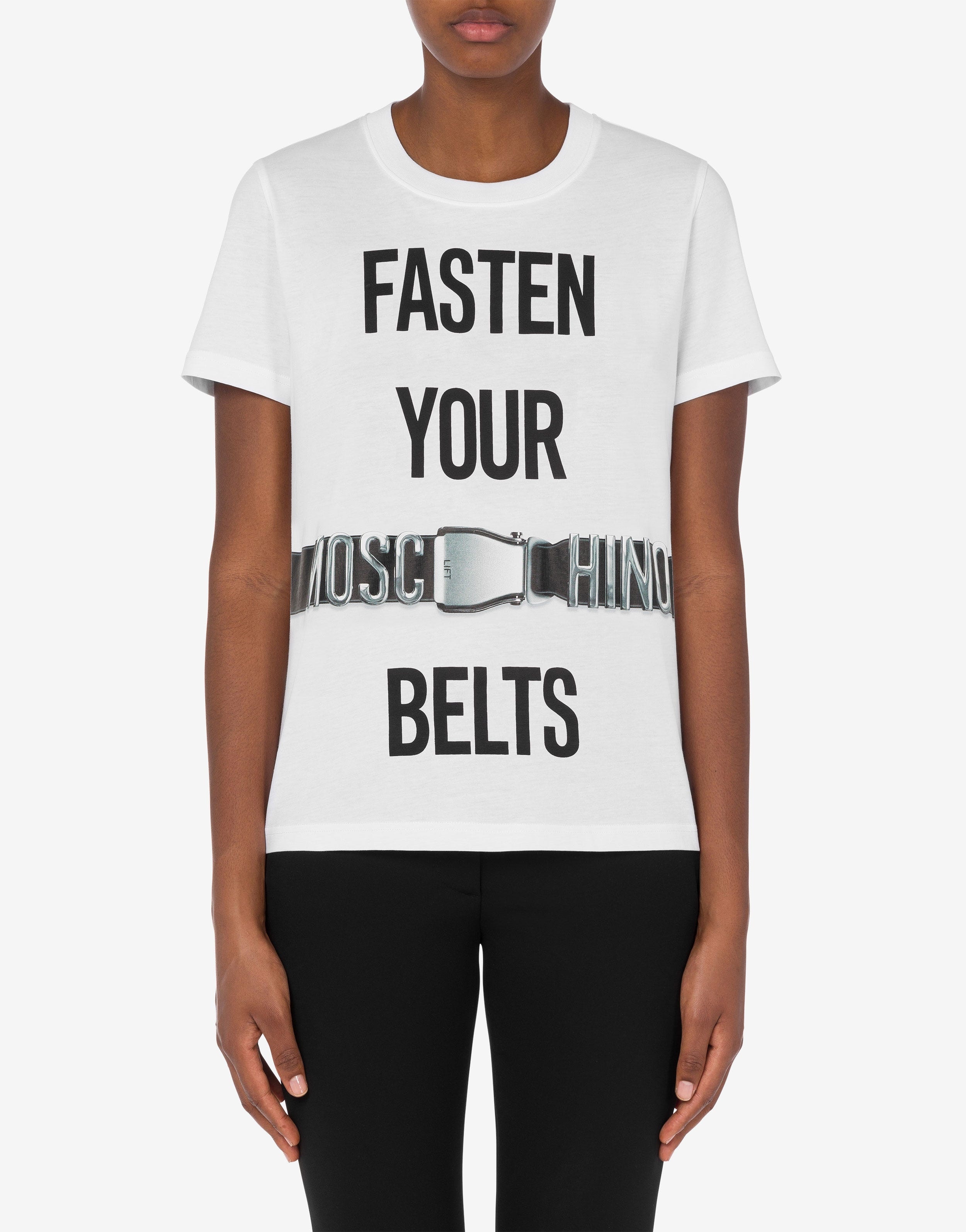 FASTEN YOUR BELTS ORGANIC JERSEY T-SHIRT - 2