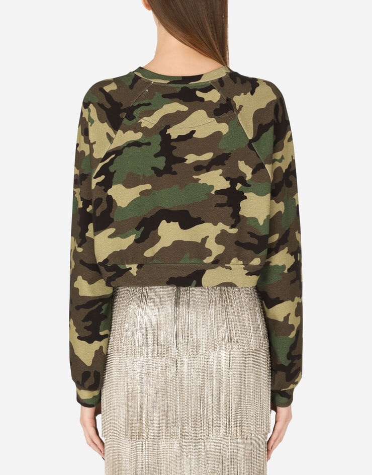 Camouflage-print jersey sweatshirt - 2