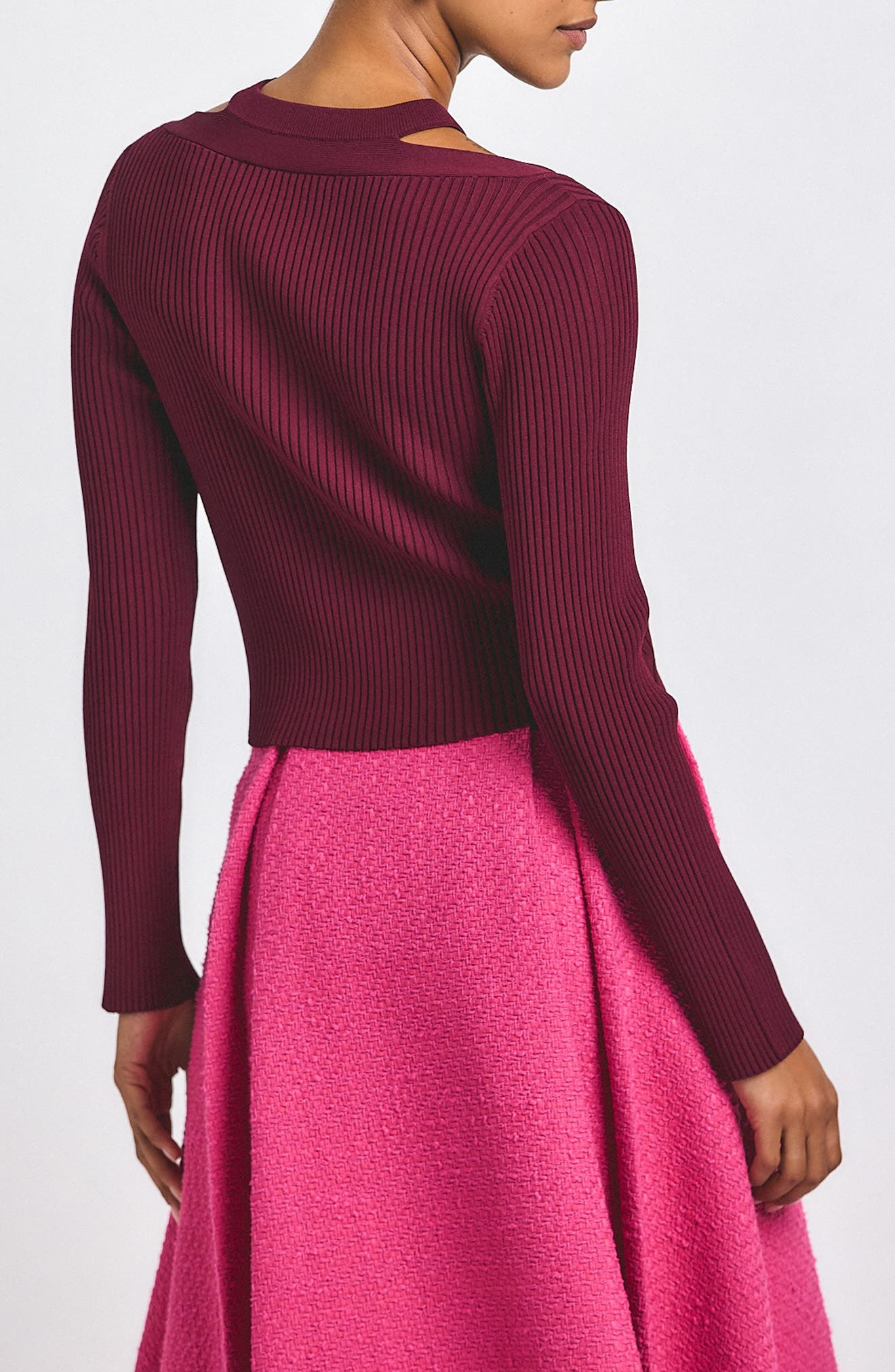 Derek Lam 10 Crosby Lonnie Tank & Cardigan Set in Bordeaux at Nordstrom - 2