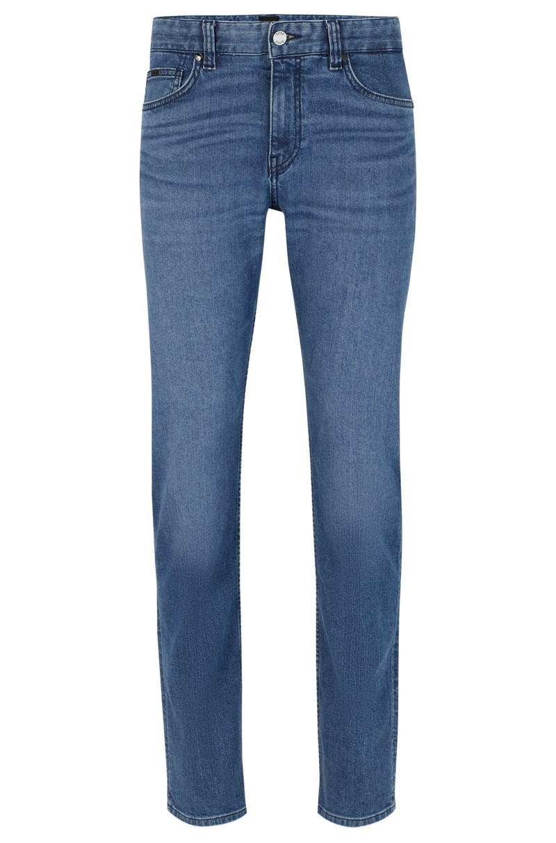 SLIM-FIT JEANS IN BLUE COMFORT-SILK DENIM 1