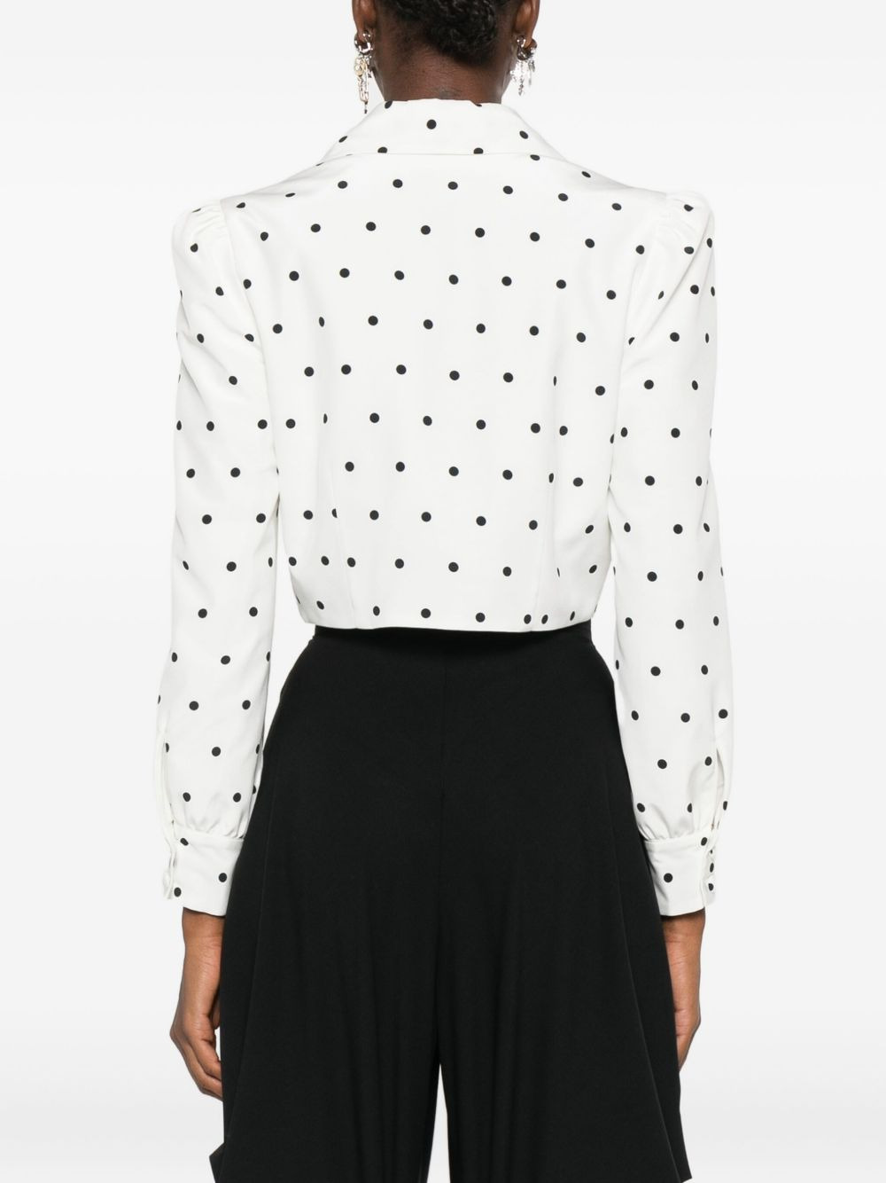 polka-dot buttoned jacket - 4