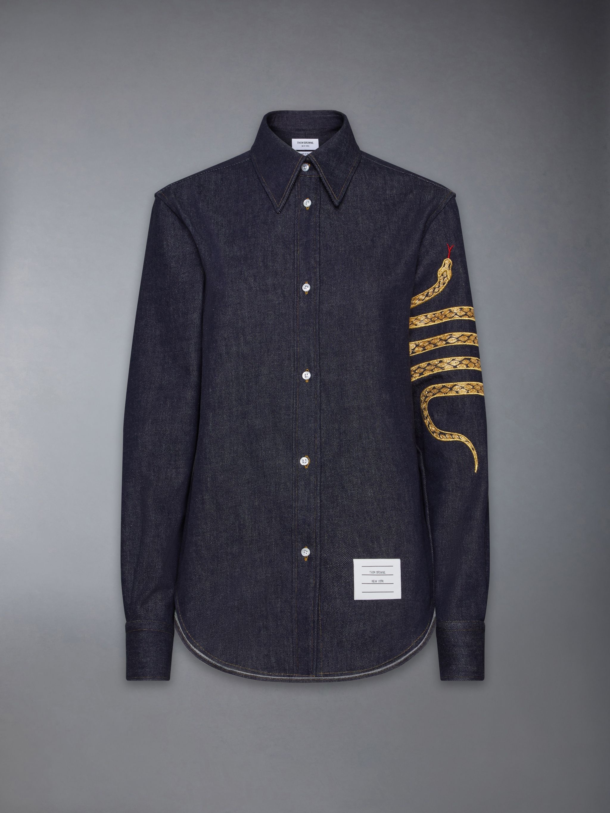 Thom Browne LUNAR NEW YEAR EASY FIT DENIM SHIRT | REVERSIBLE