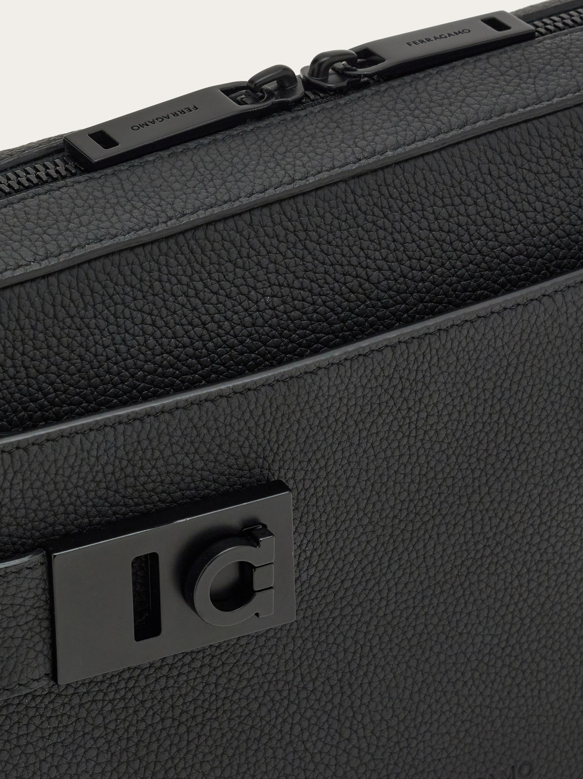 Shoulder bag with Gancini buckles - 6