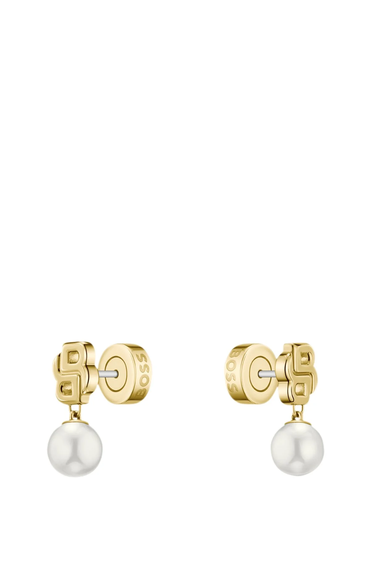 GOLD-TONE EARRINGS WITH DOUBLE B MONOGRAM - 1