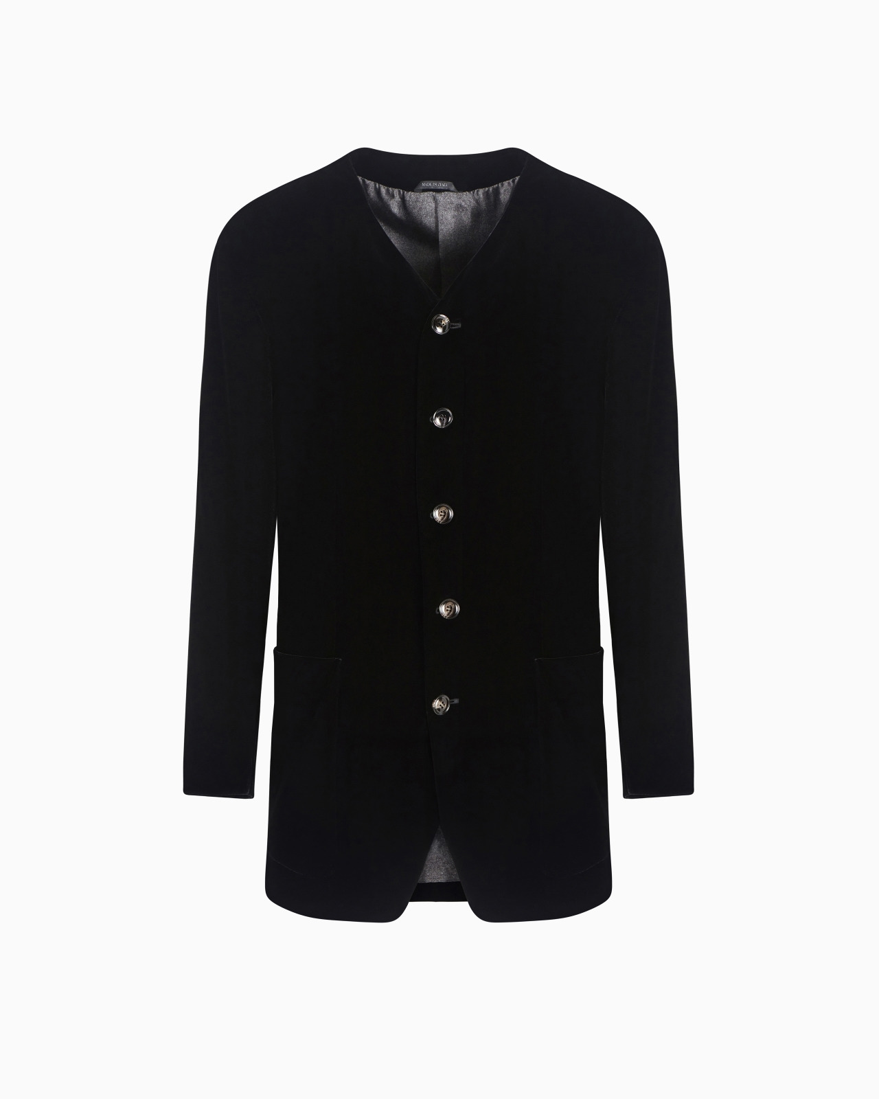 HERITAGE LINE SINGLE-BREASTED VELVET JACKET - 1