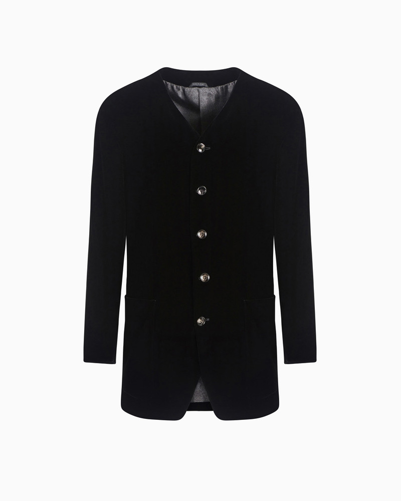 HERITAGE LINE SINGLE-BREASTED VELVET JACKET 1