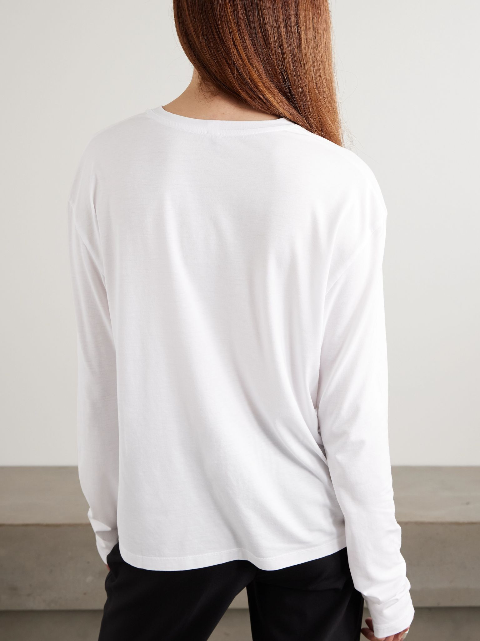 TENCEL™ Lyocell and organic cotton-blend T-shirt White - 3