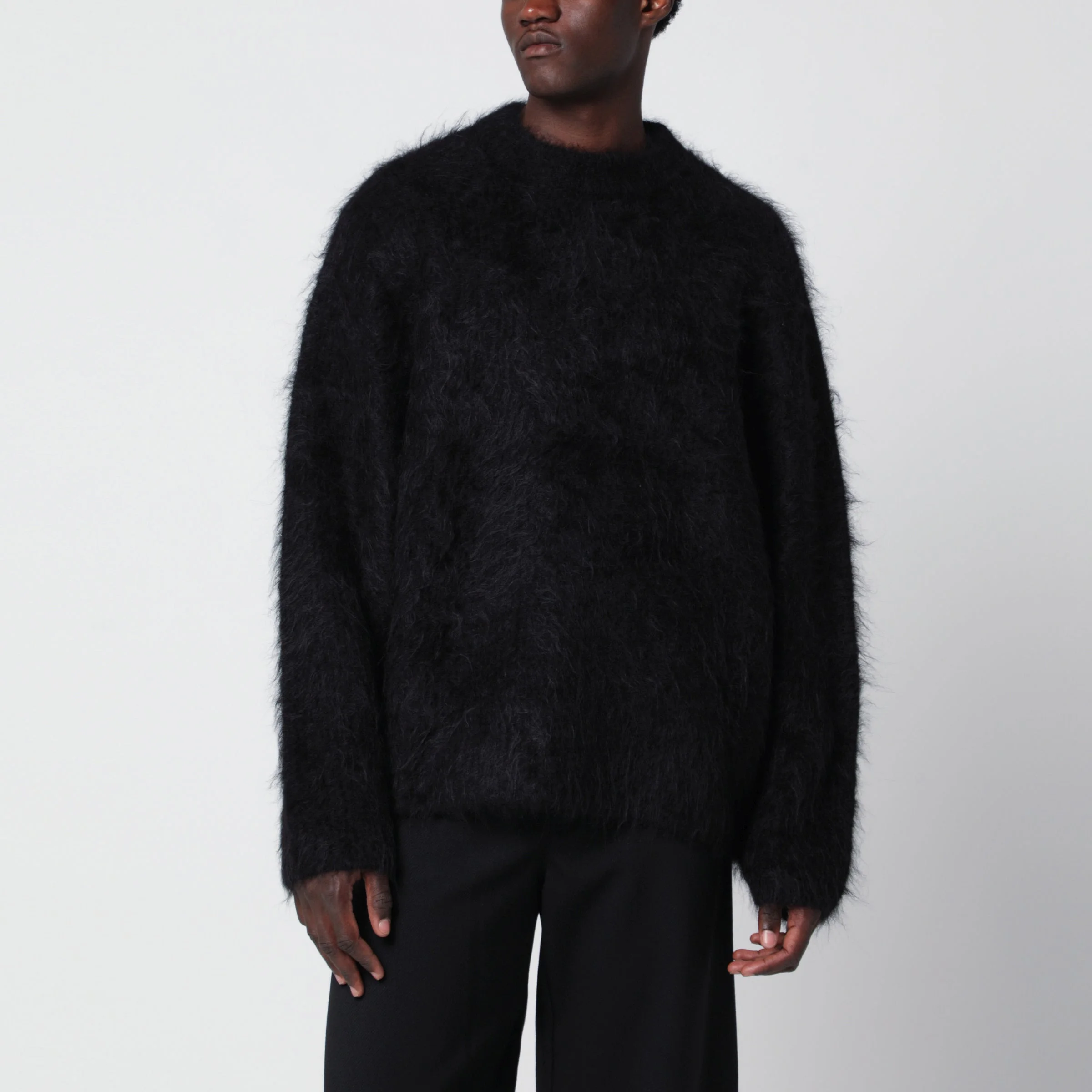 Black Haru alpaca sweater - 1