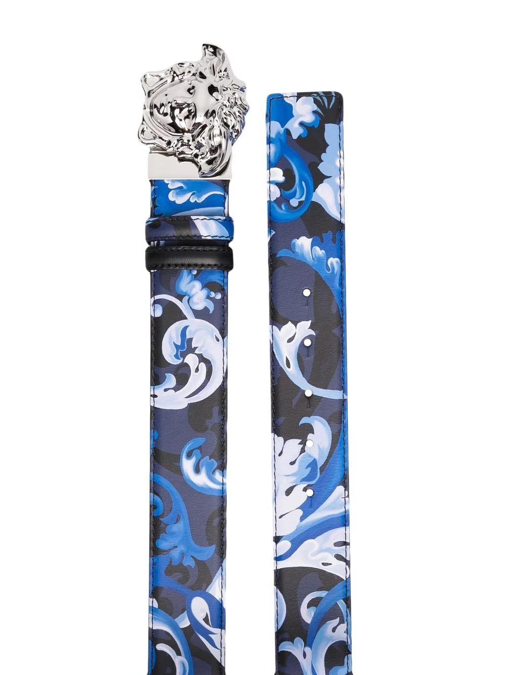 La Medusa logo-buckle Barocco-print belt - 2