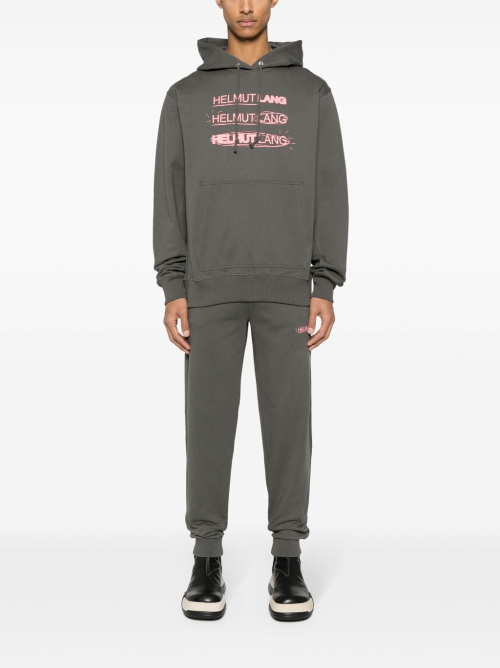 logo-print cotton track pants - 2