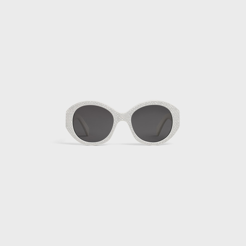 CL40240U Round S240 Sunglasses in Acetate with Crystals - 1