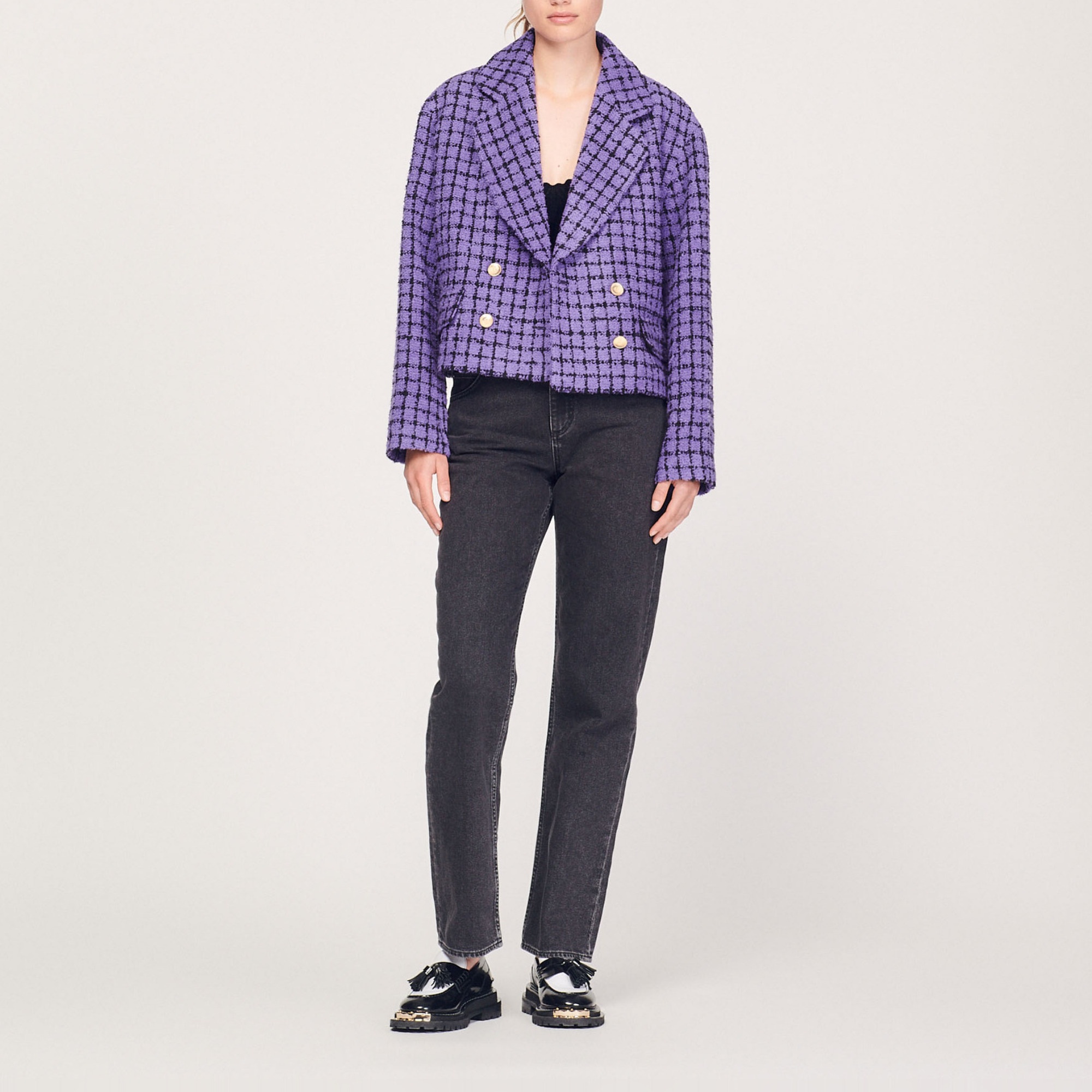 Cropped tweed jacket - 3