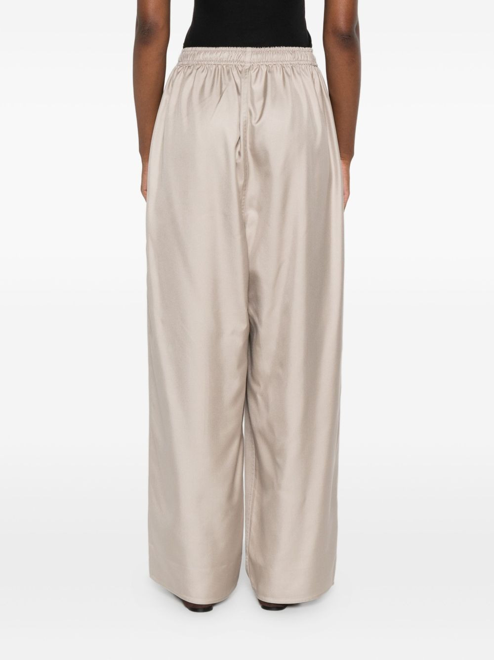 elastic-waist palazzo pants - 4